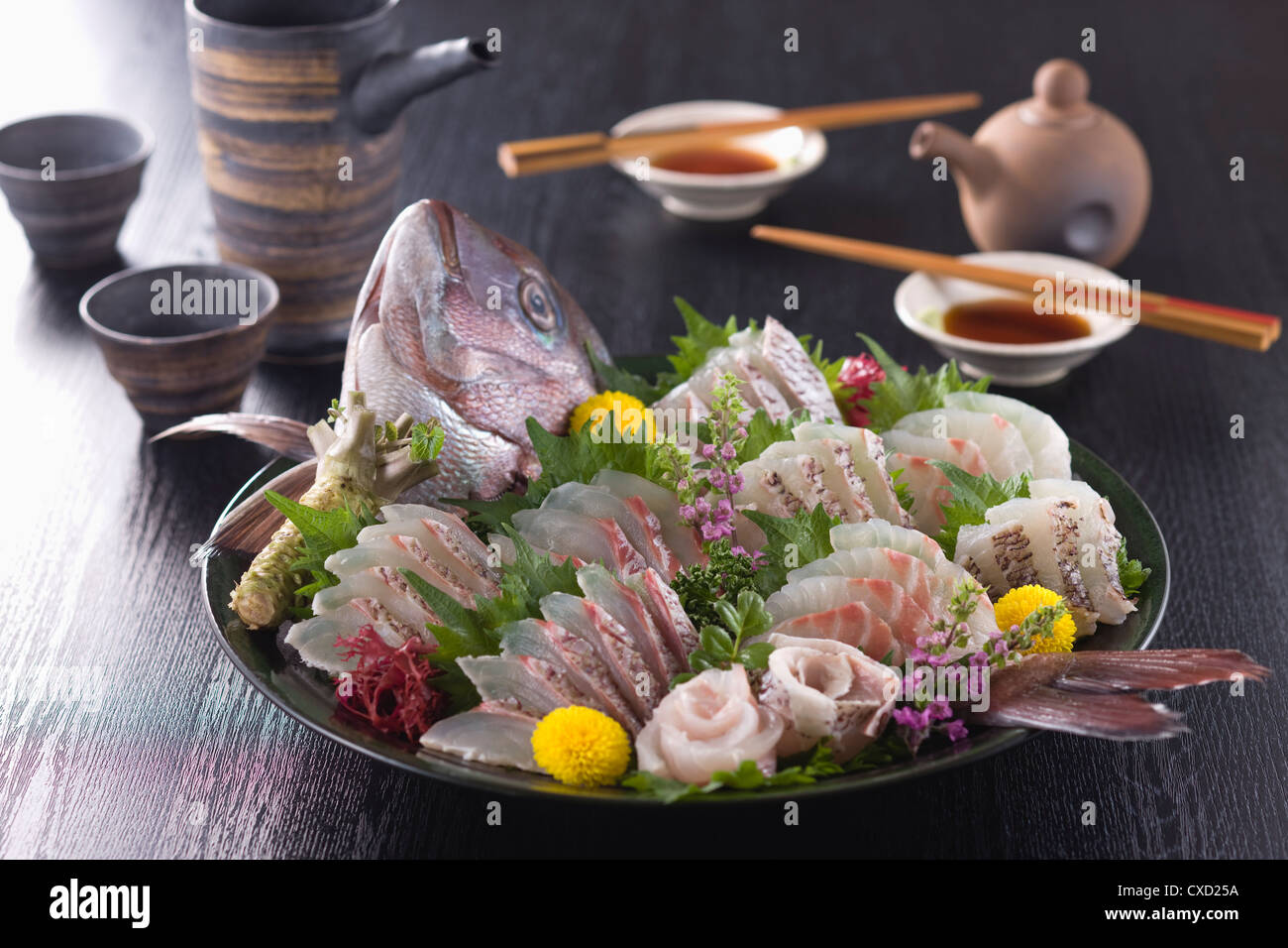 Orate di mare Sashimi Foto Stock