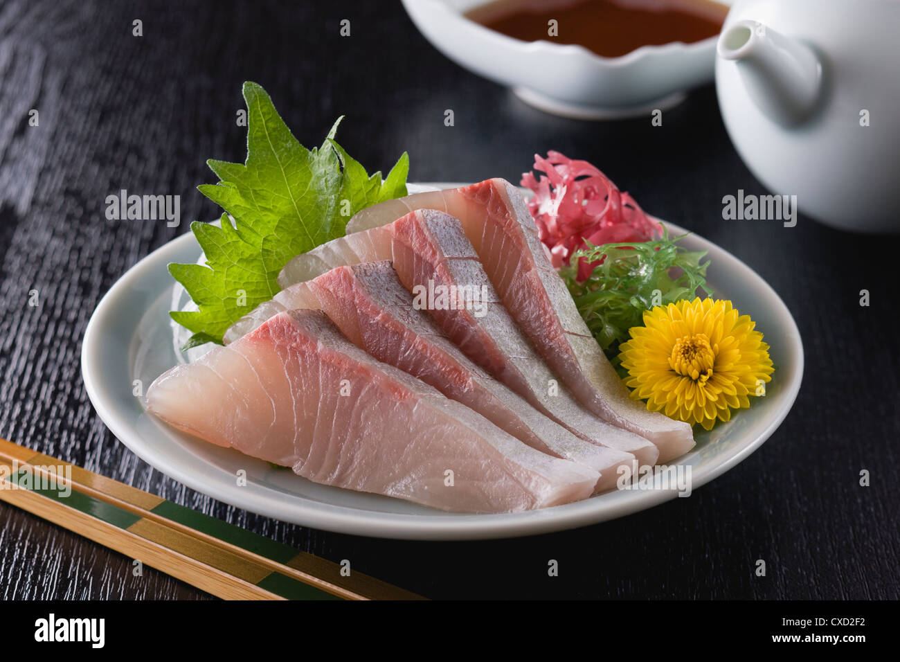 Maggiore Amberjack Sashimi Foto Stock