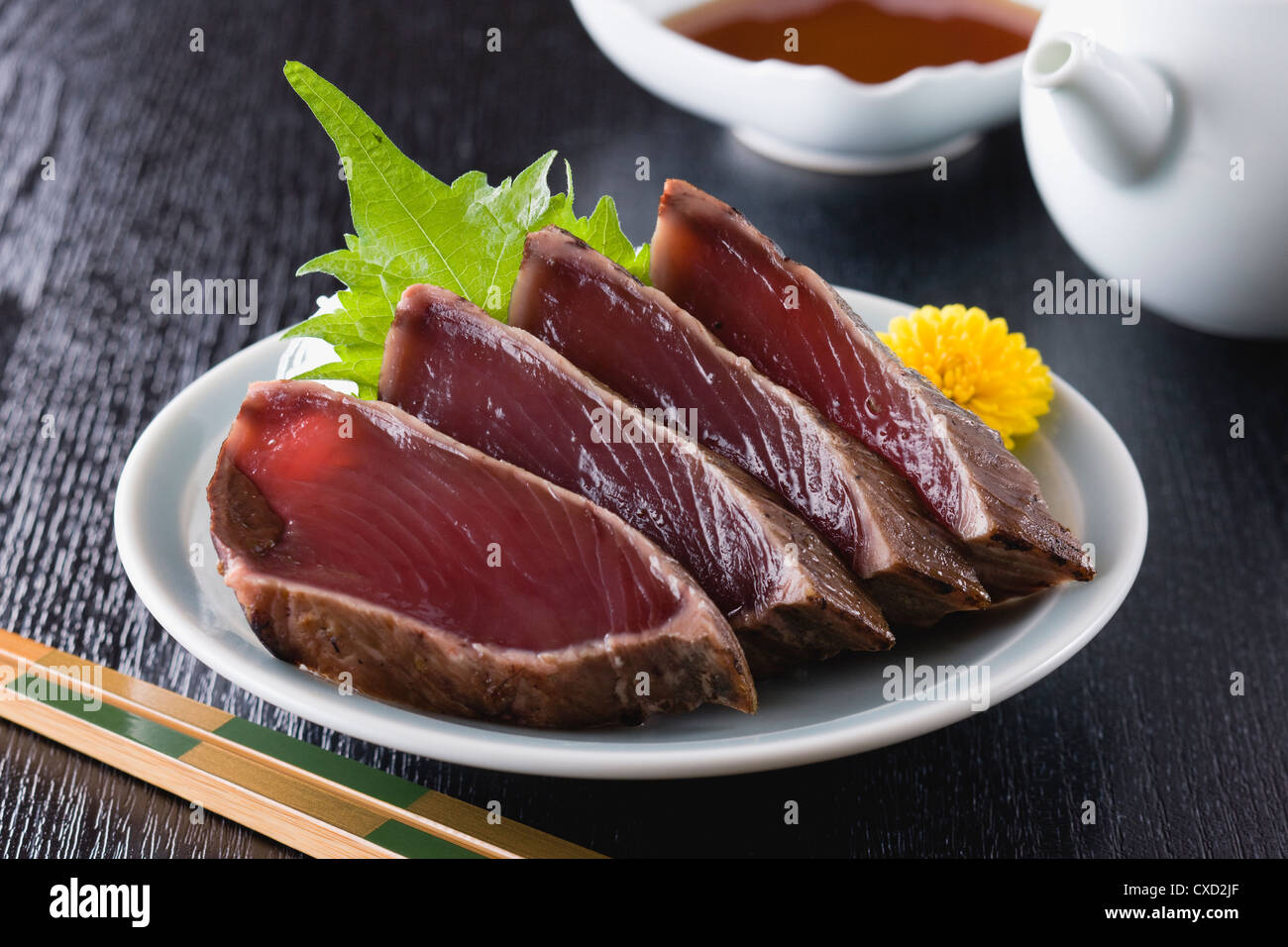 Disseccata Bonito Sashimi Foto Stock