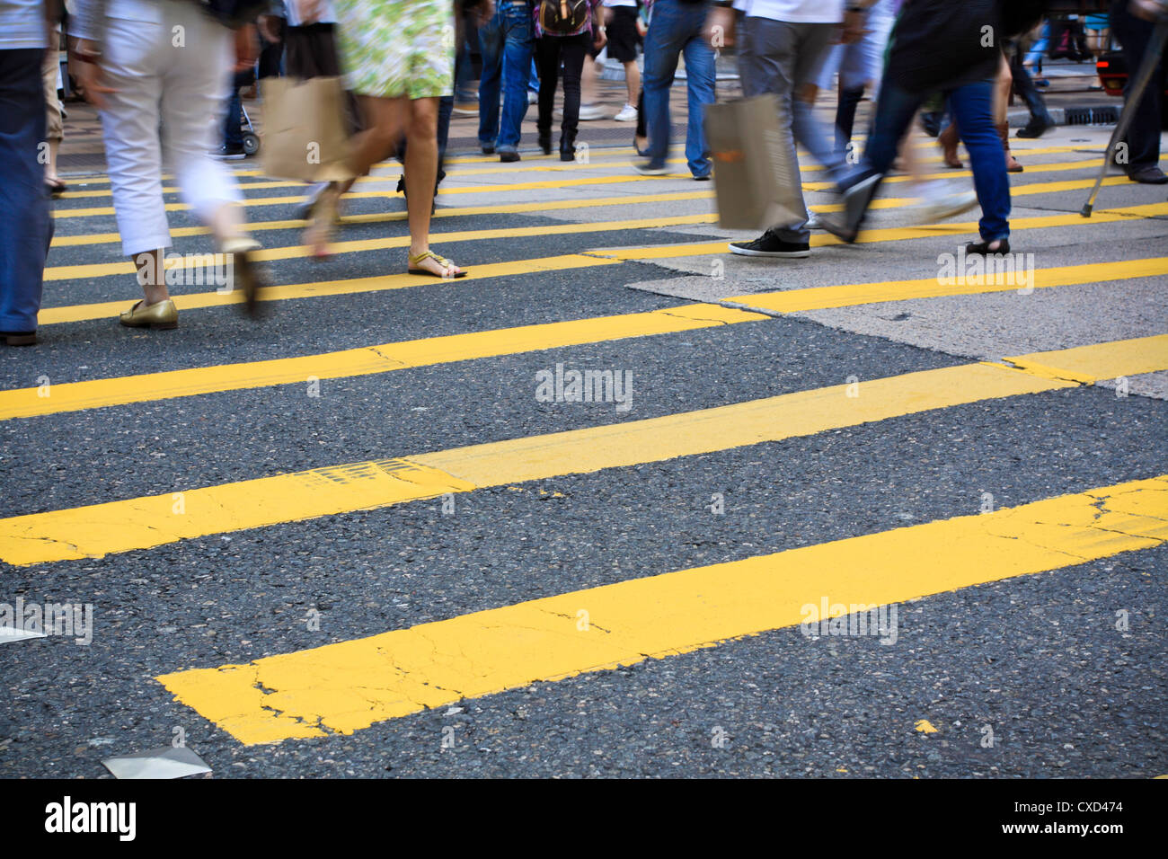 Crosswalk e pedonale Foto Stock