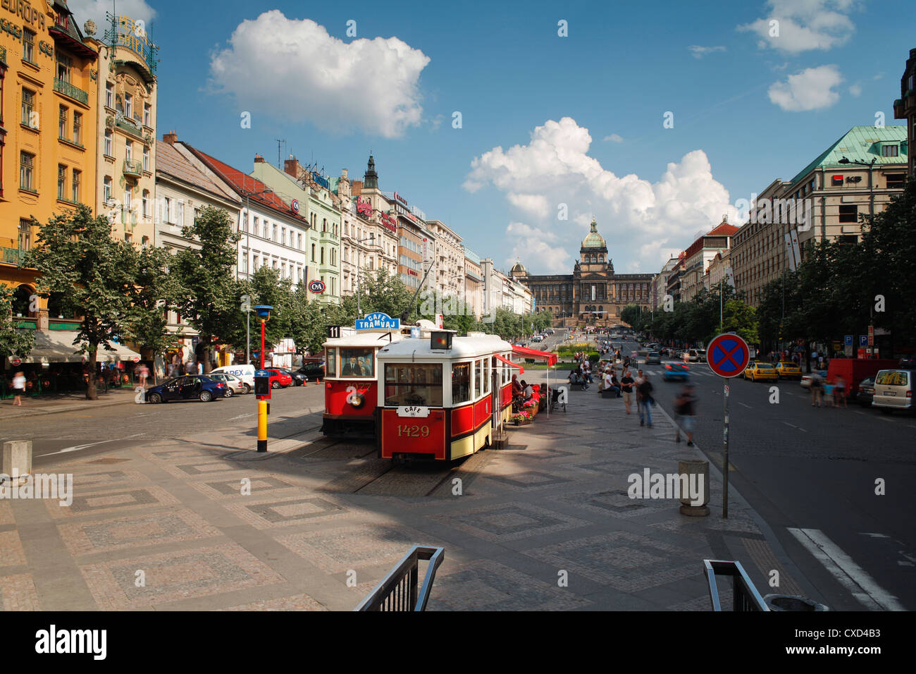 Piazza Venceslao, Praga, Repubblica Ceca, Europa Foto Stock