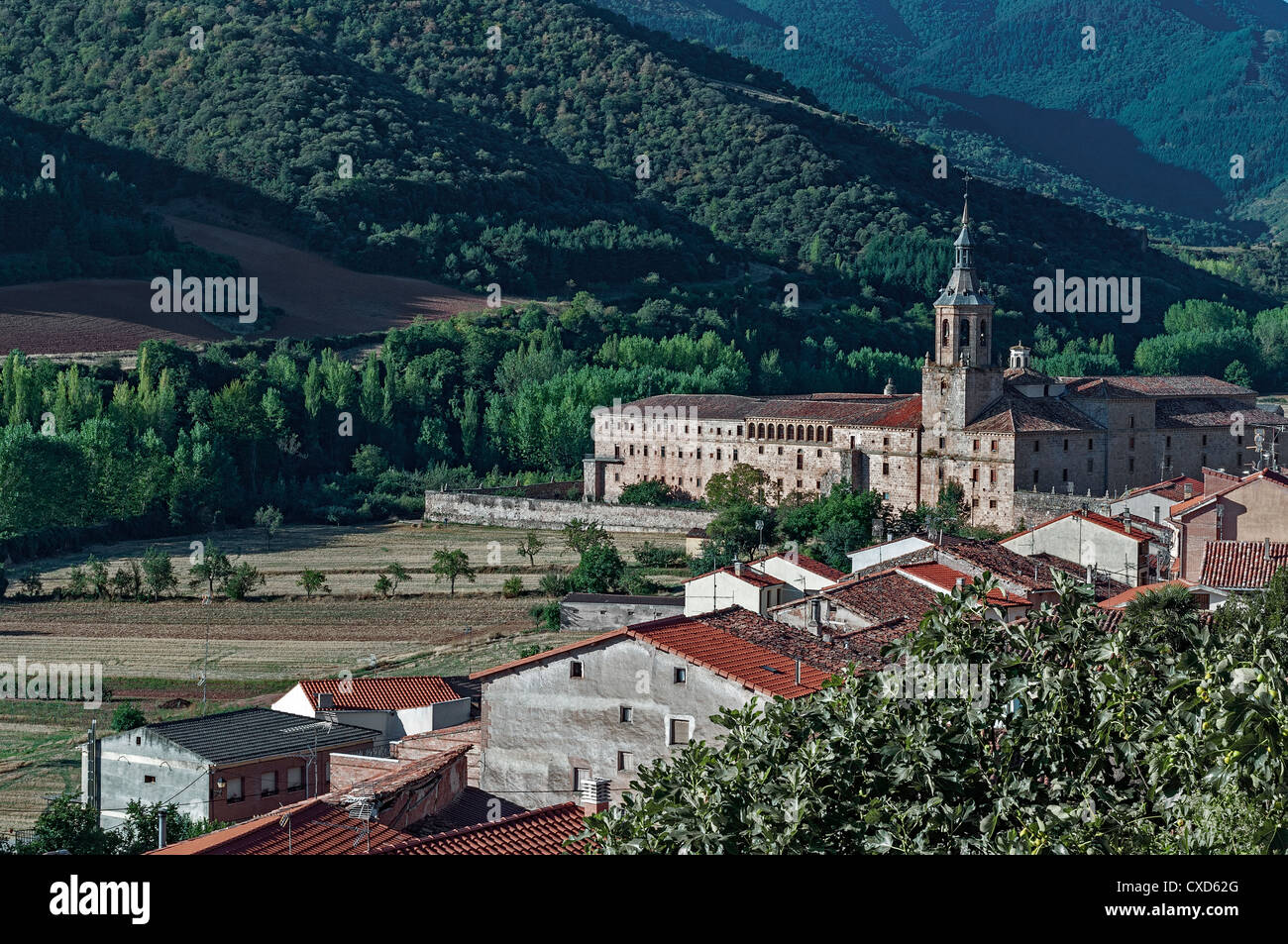 Monastero di Yuso, nel comune di San Millan de la Cogolla, Rioja Alta, Spagna Foto Stock