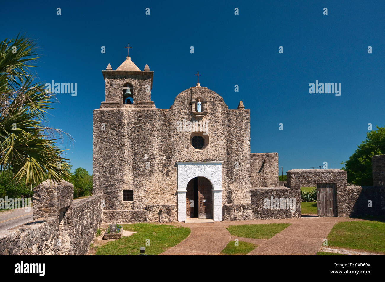 La Madonna di Loreto cappella a Presidio La Bahia, a fort nei pressi di missione Espiritu Santo, vicino Goliad State Park, Texas, Stati Uniti d'America Foto Stock