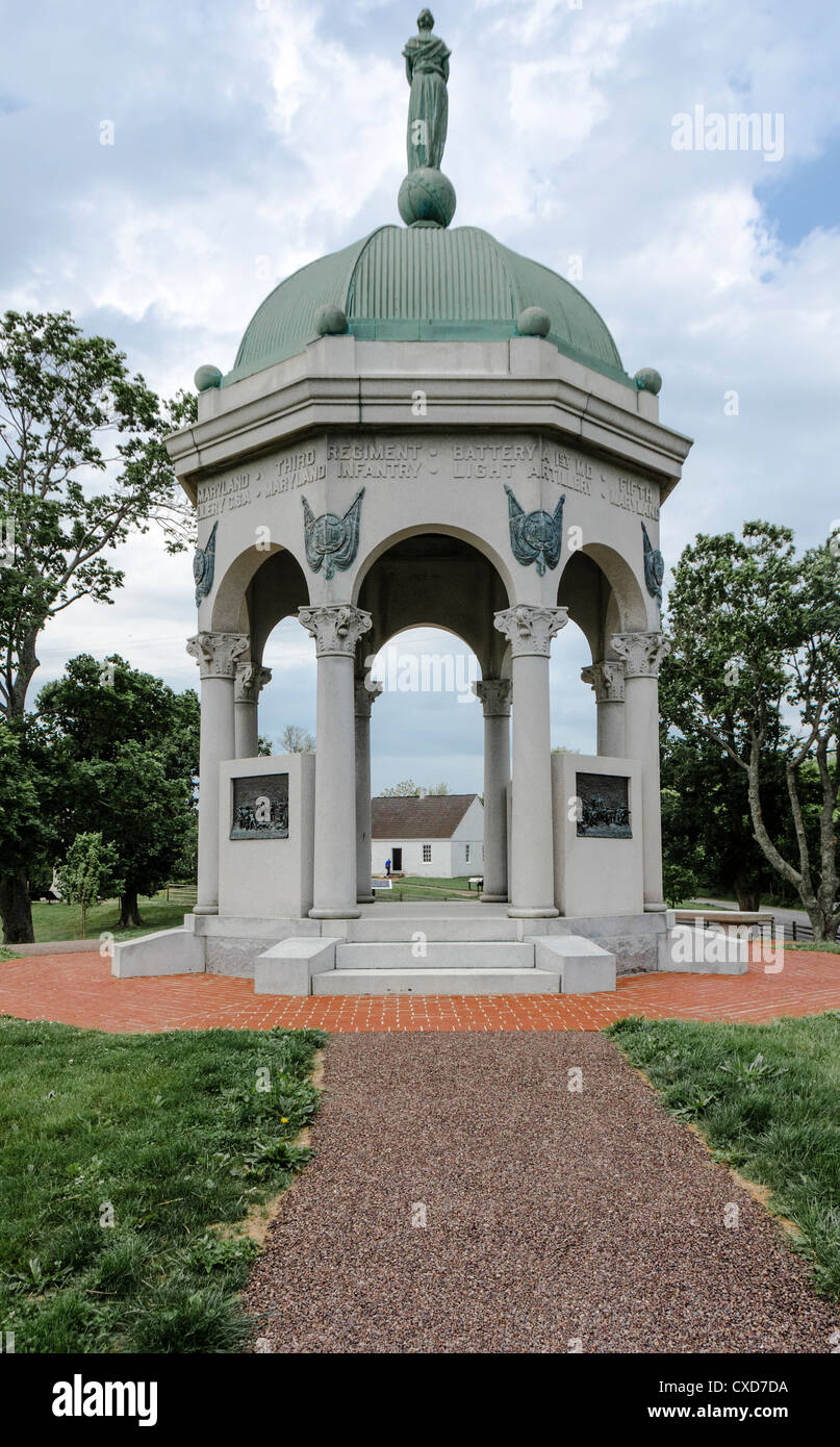 Maryland Memorial a Antietam National Battlefield Foto Stock