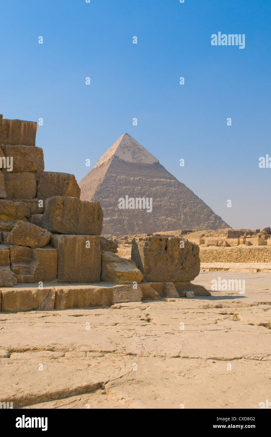 Piramidi di Giza, Cairo Foto Stock