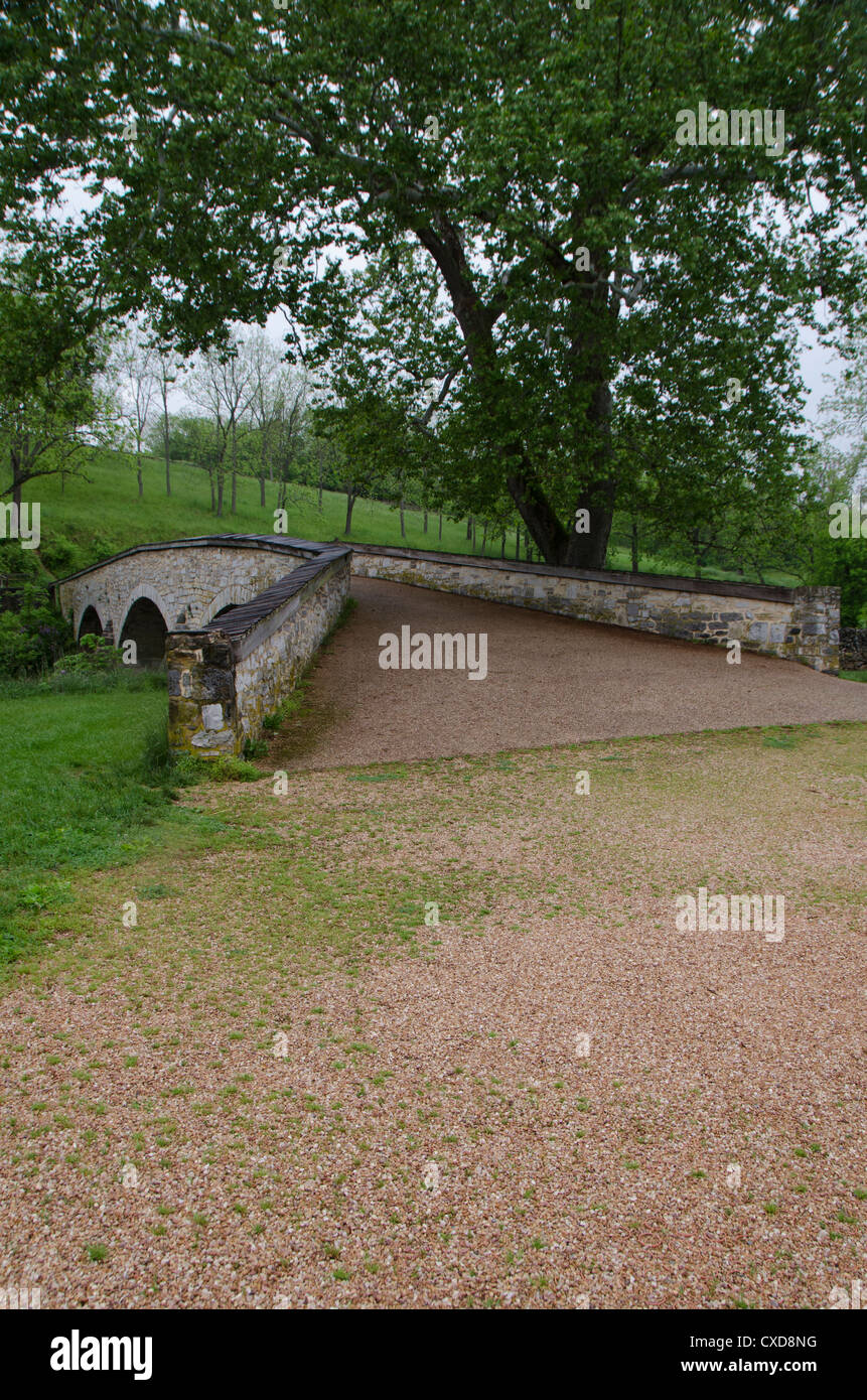 Burnside's Bridge al campo di battaglia di Antietam Foto Stock