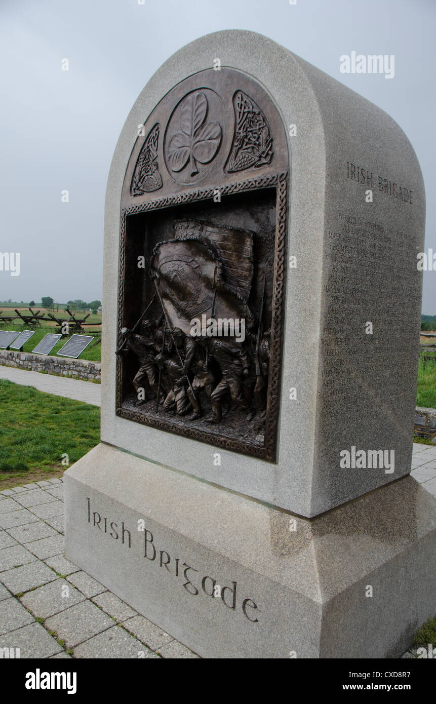 La Brigata irlandese monumento di Antietam National Battlefield Foto Stock