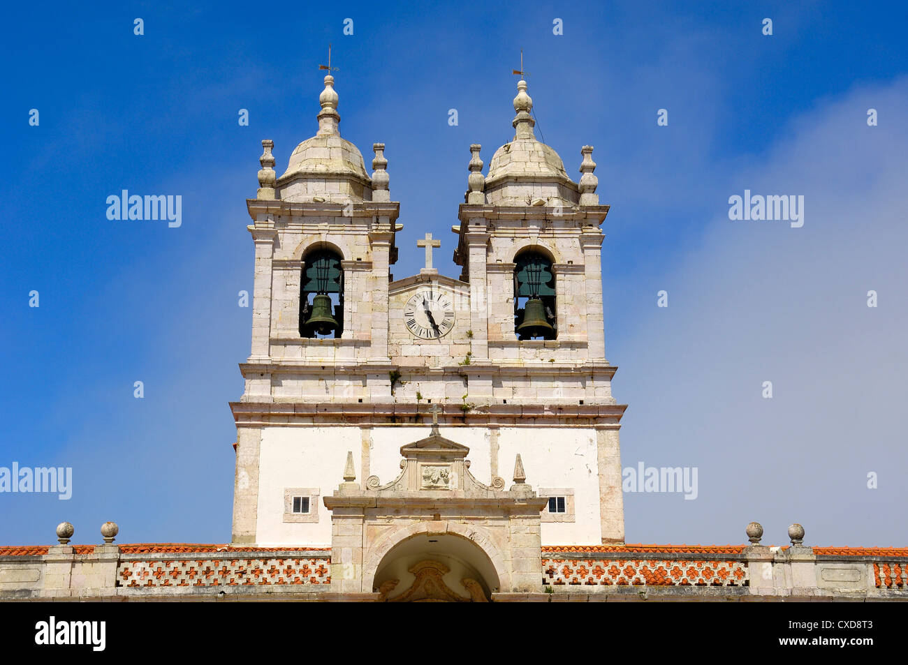 Nazare, Nossa Senhora da Nazare Chiesa di Nostra Signora di Nazare chiesa, Sitio, Leiria distric. Estremadura. Portogallo Foto Stock