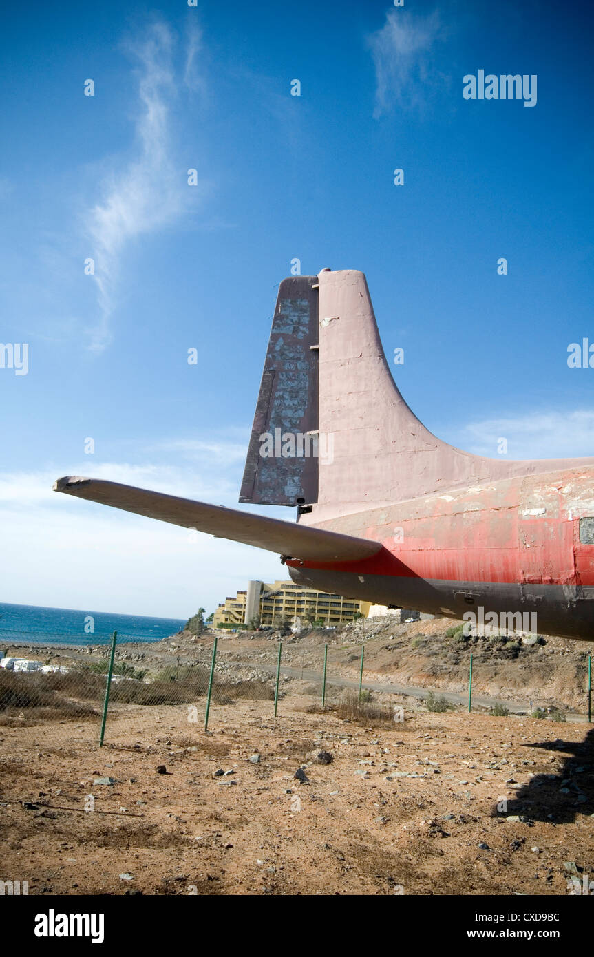Aeroplano pinna di coda timone tailfin ali piani piano Foto Stock