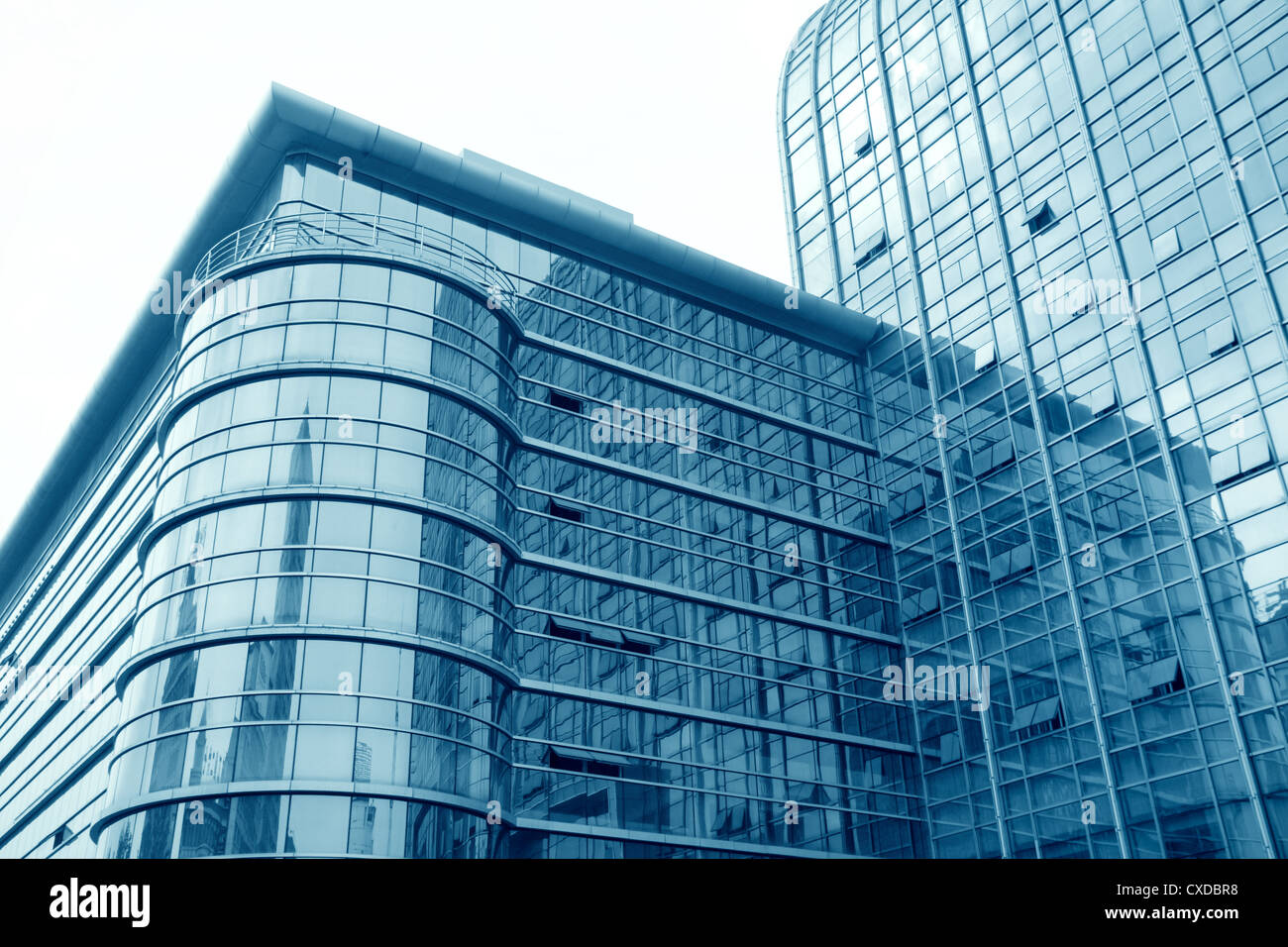 Glass curtain wall building Foto Stock