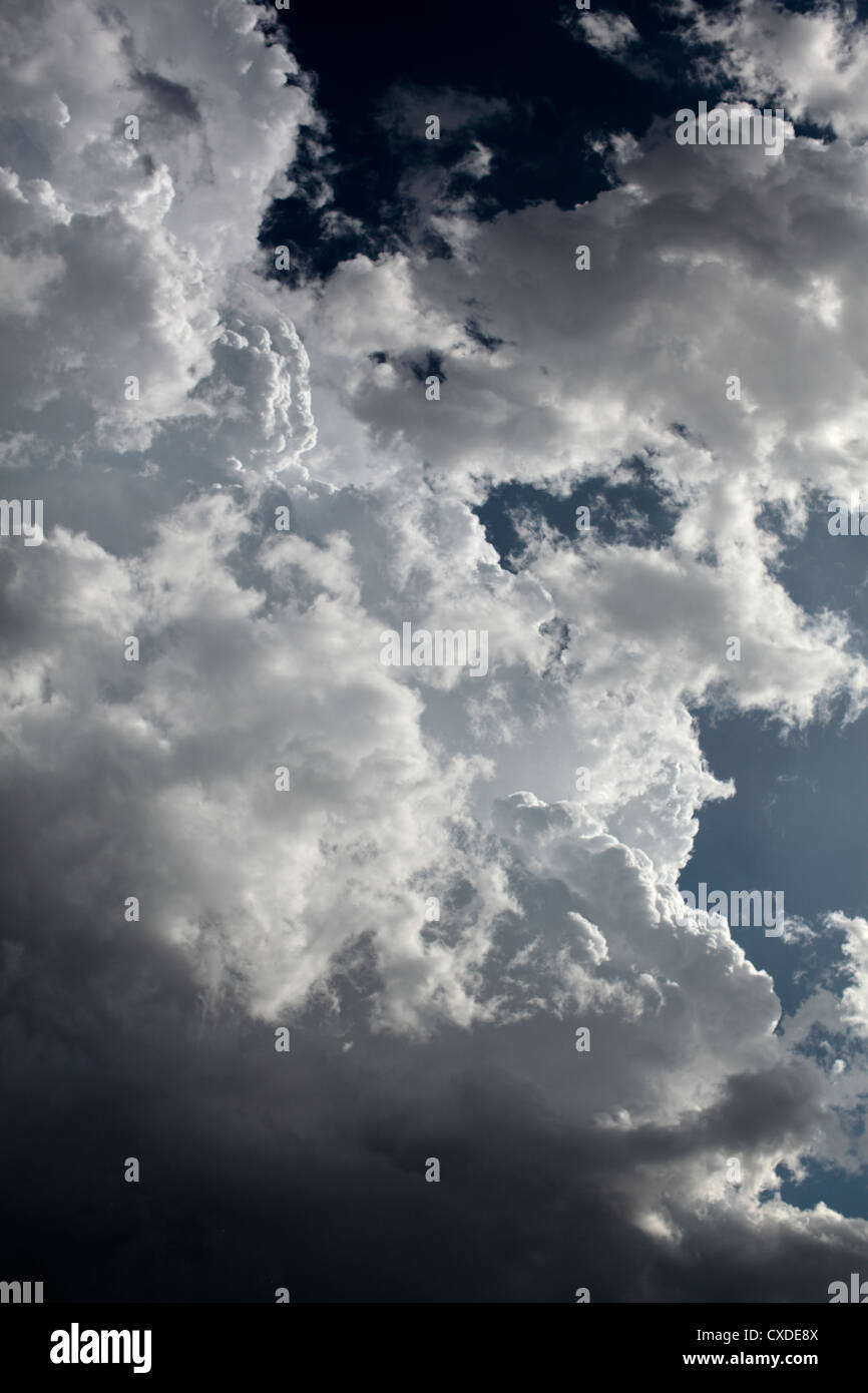 Bordo frastagliato di cumulonimbus cloud. Foto Stock