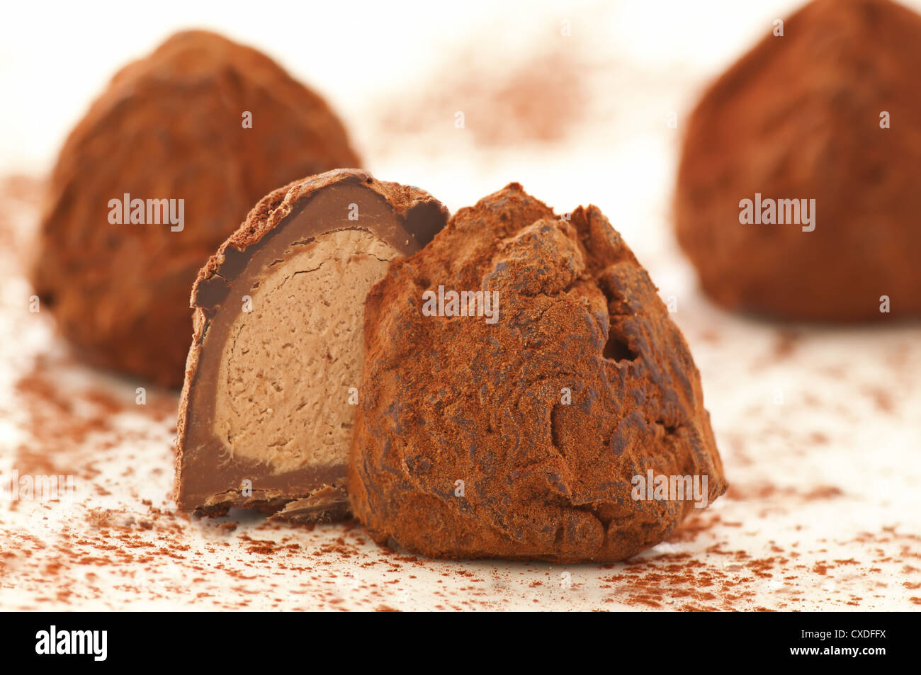 Tartufi di cioccolato Foto Stock