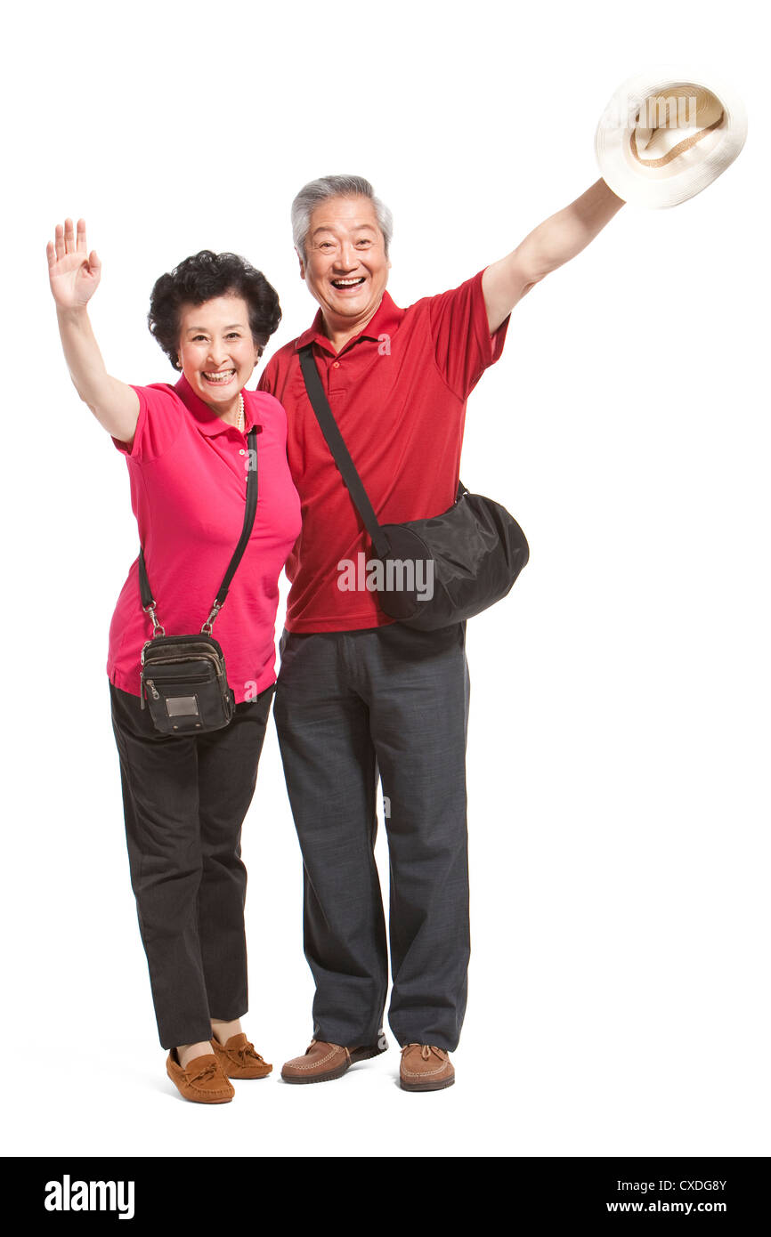 Ritratto di coppia senior in viaggio Foto Stock