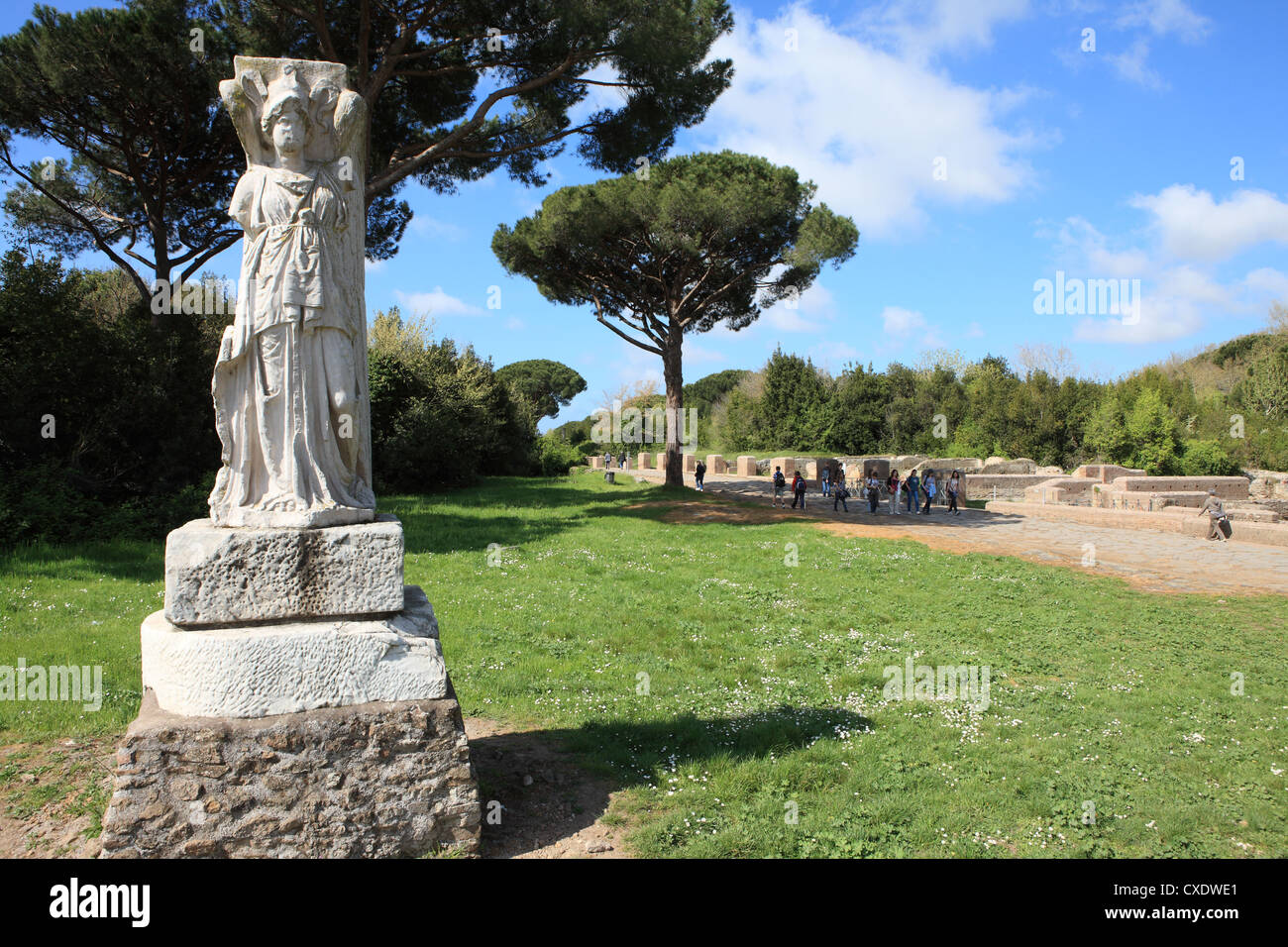 Statua, Ostia Antica Roma, Lazio, l'Italia, Europa Foto Stock