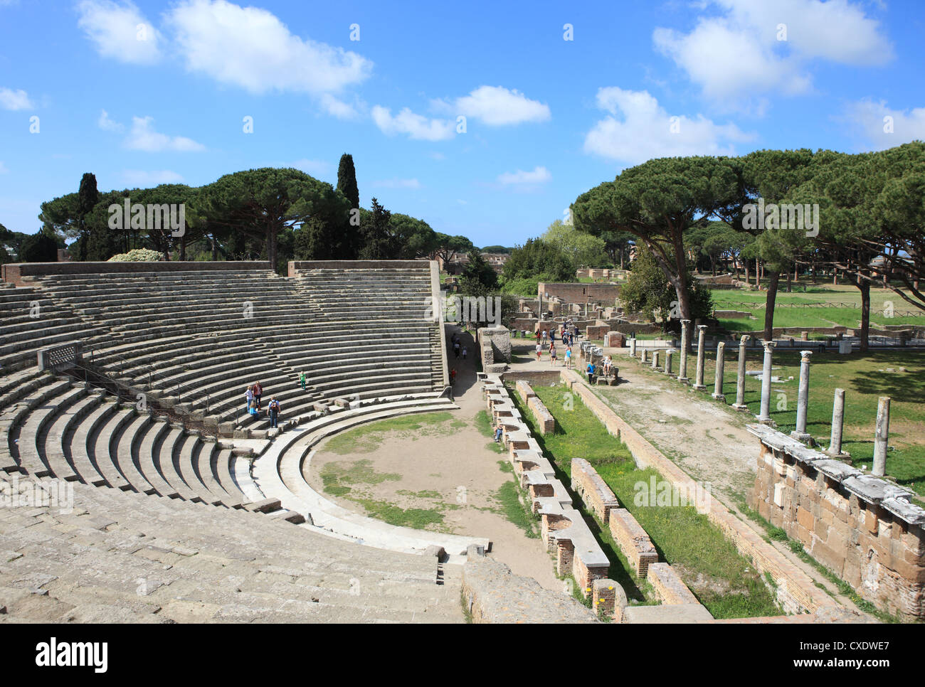Anfiteatro, Ostia Antica Roma, Lazio, l'Italia, Europa Foto Stock