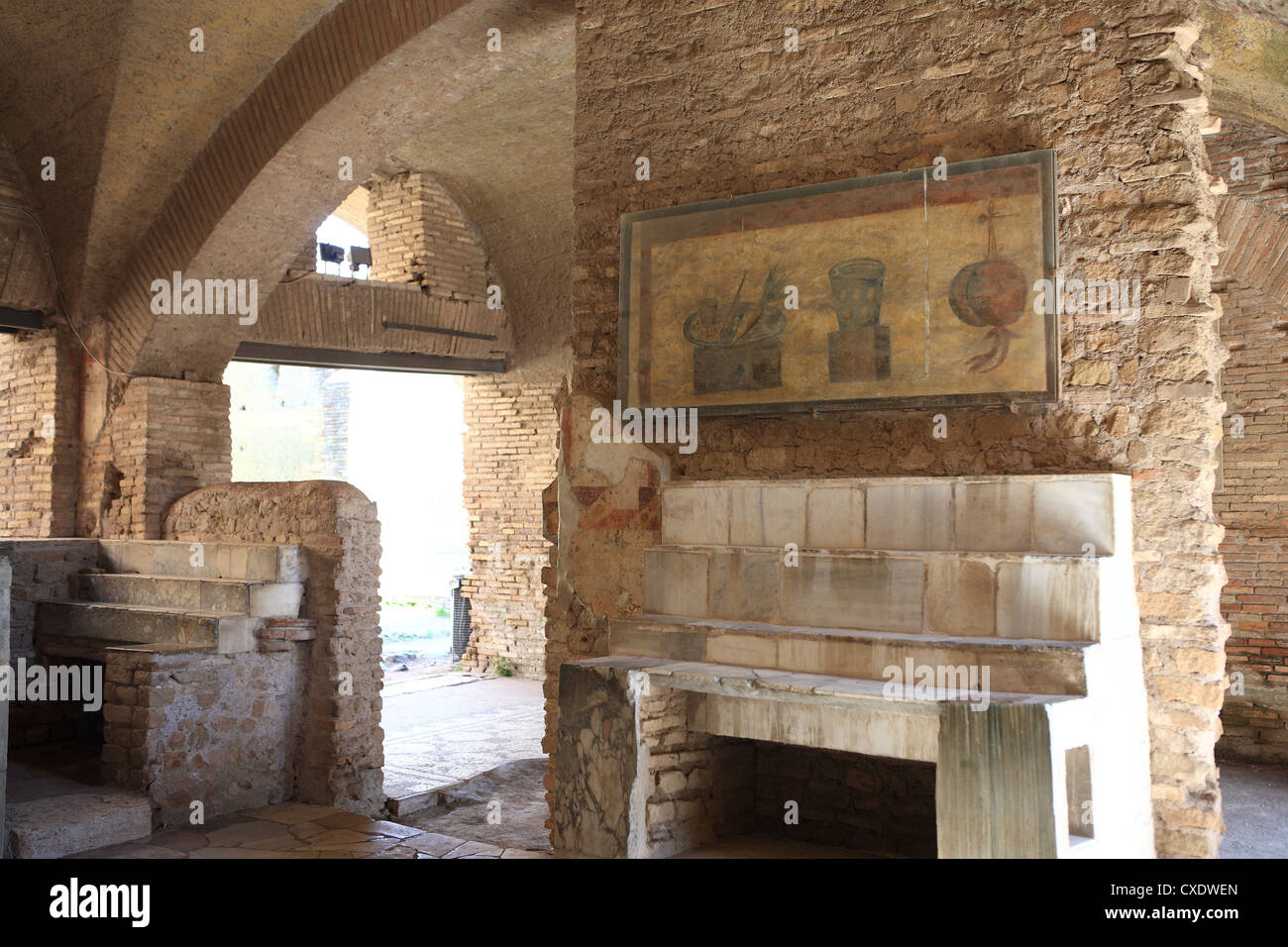 Decorazione, Ostia Antica Roma, Lazio, l'Italia, Europa Foto Stock