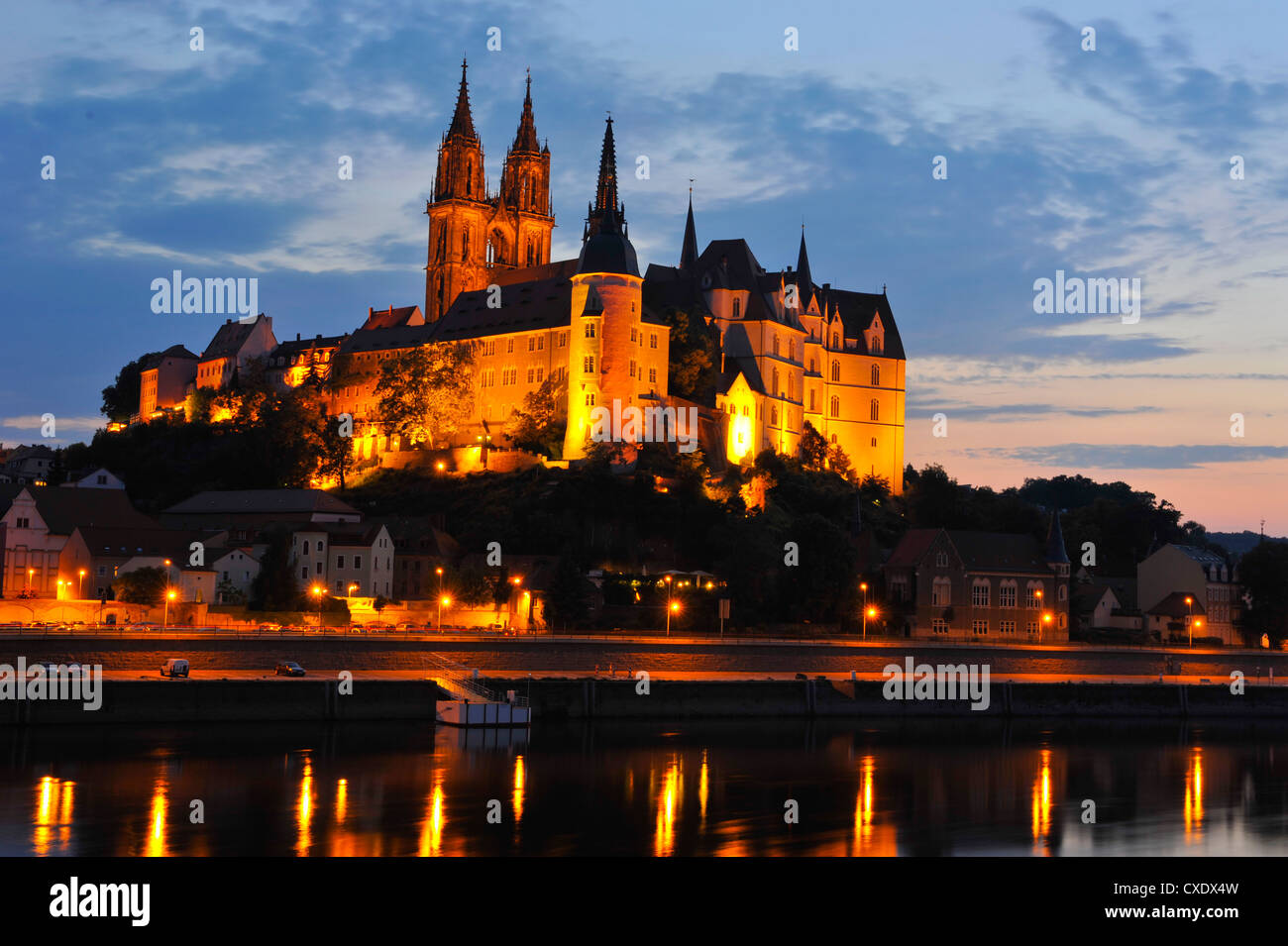 In Albrechtsburg Meissen, Sassonia, Germania, night shot Foto Stock