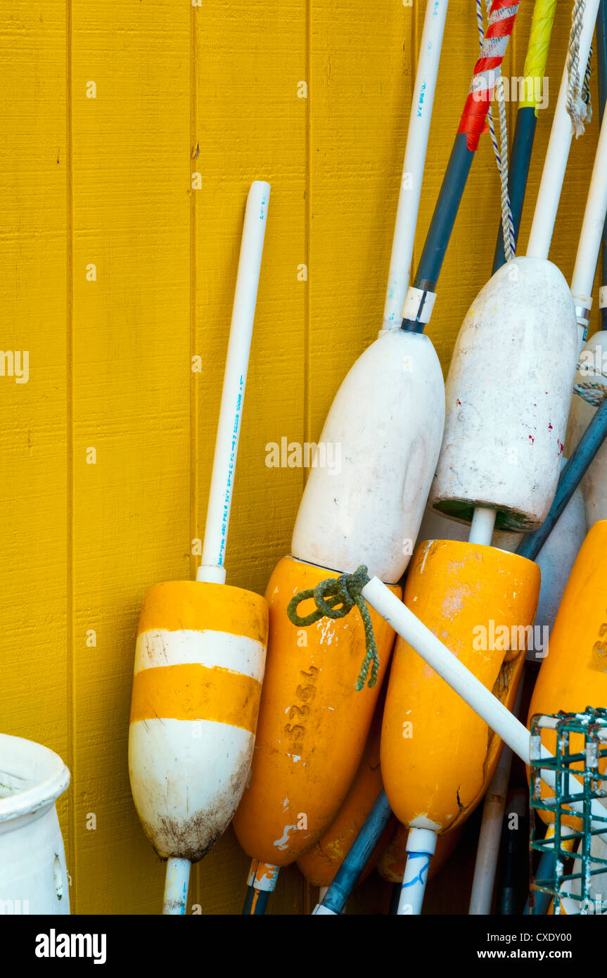 Galleggianti, Widgery Wharf, Portland, Maine, New England, Stati Uniti d'America, America del Nord Foto Stock