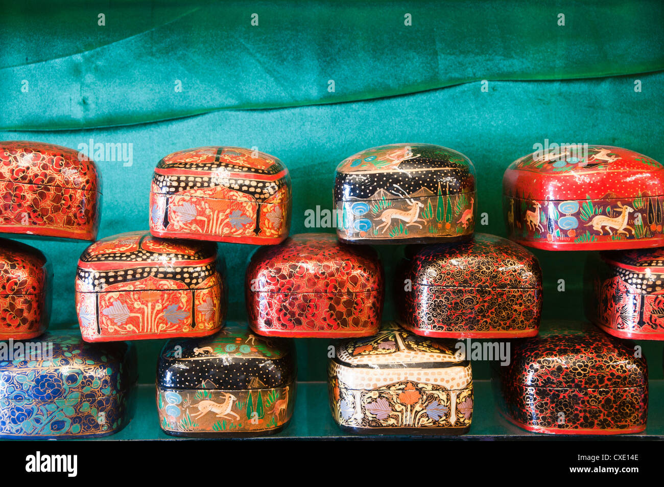 Kashmir Cartapesta confezione regalo Foto Stock