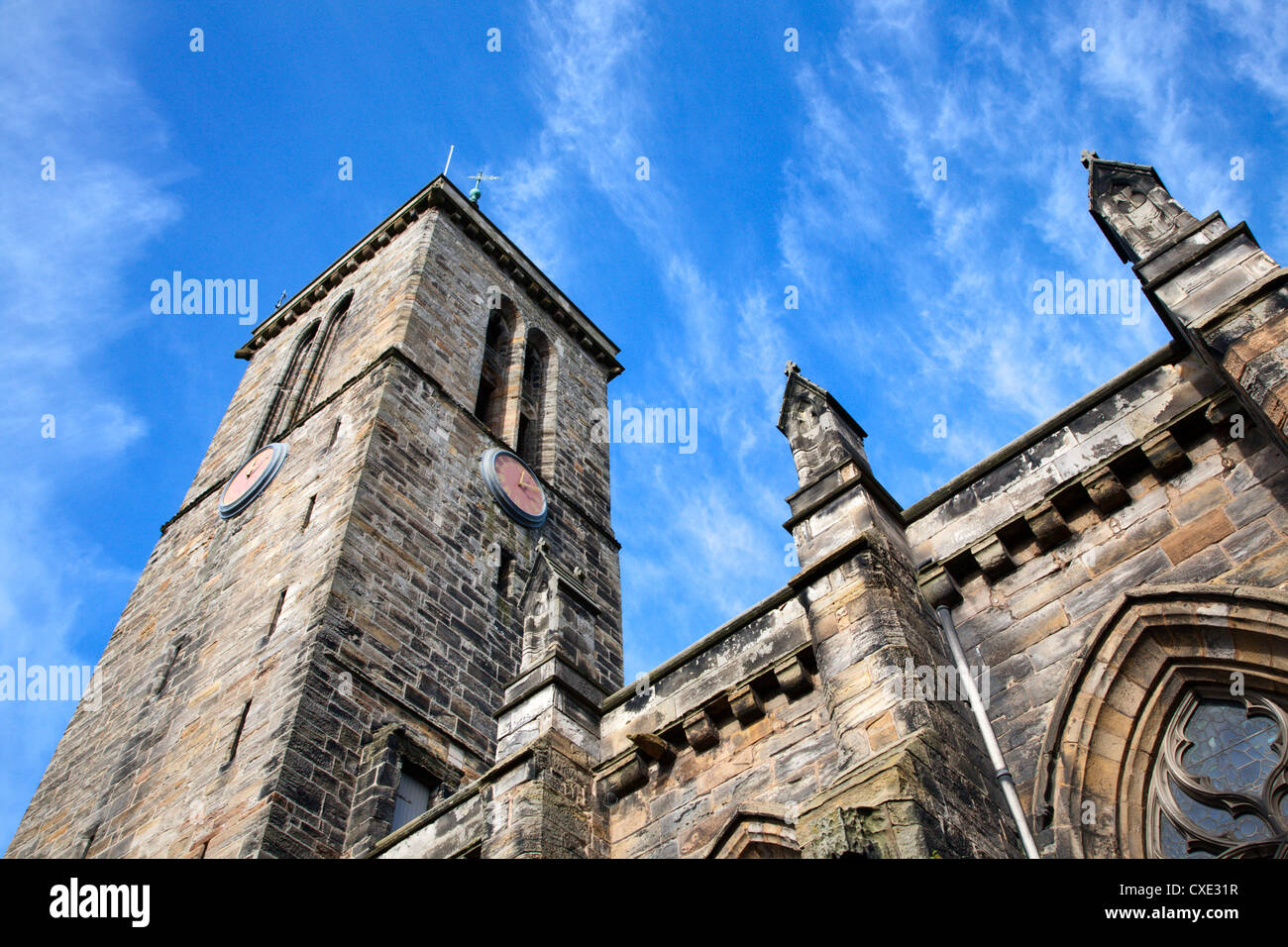 St Salvators College Chapel Tower, St Andrews Fife, Scozia Foto Stock
