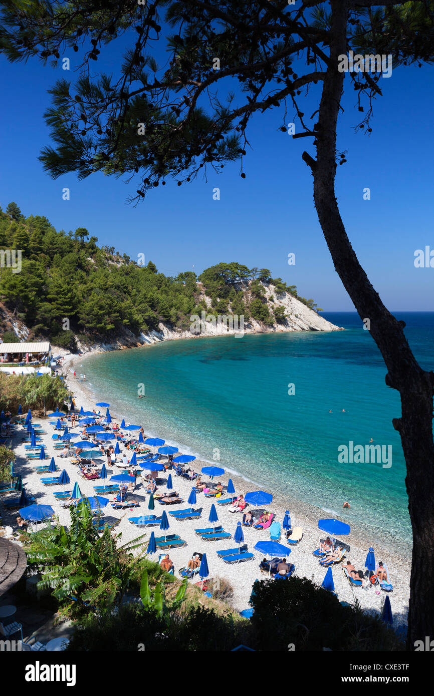 Spiaggia Lemonakia, vicino a KOKKARI, SAMOS, ISOLE DELL' EGEO, Grecia Foto Stock