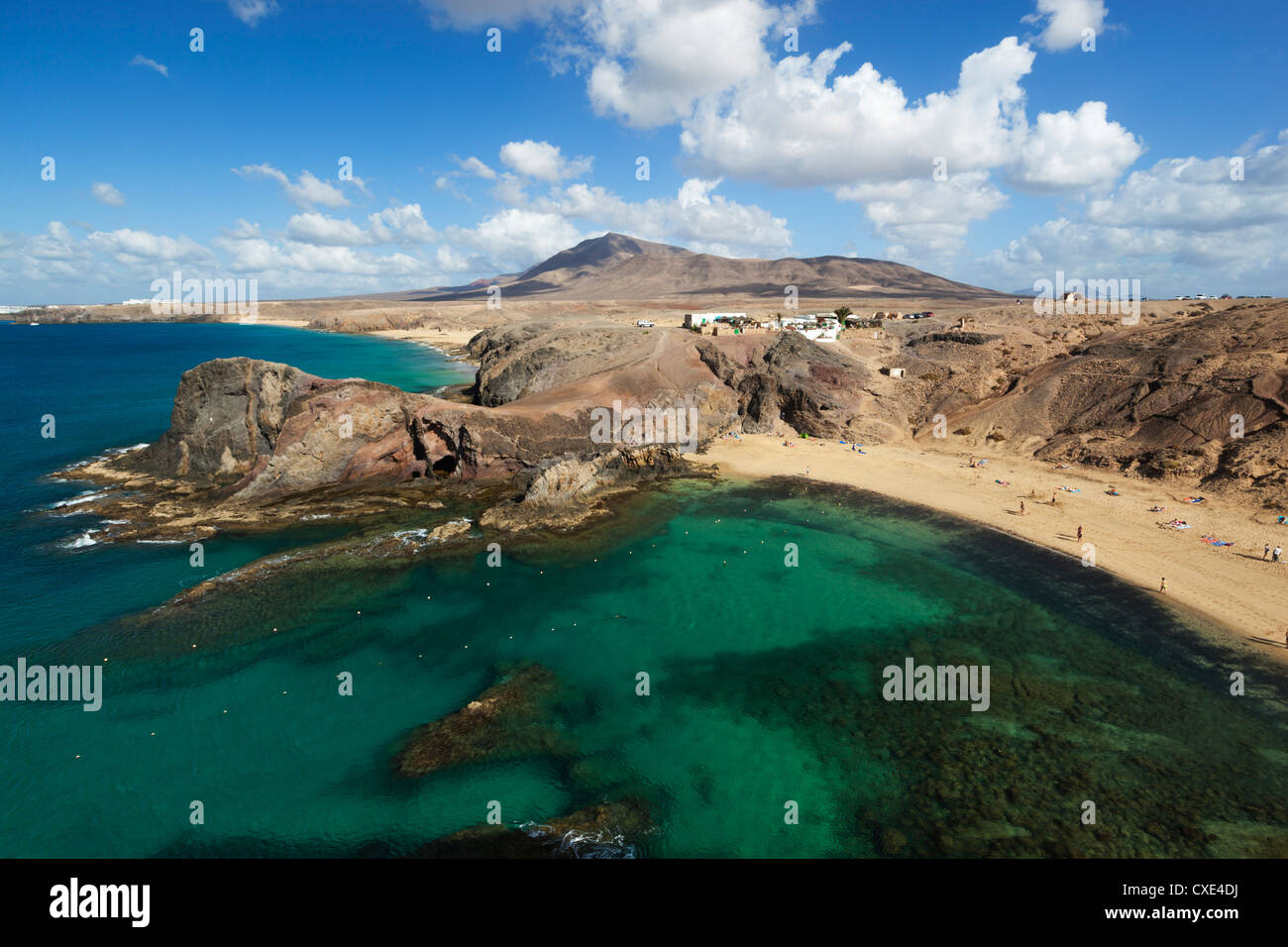 Playa del Papagayo, vicino a Playa Blanca, Lanzarote, Isole Canarie, Spagna Foto Stock