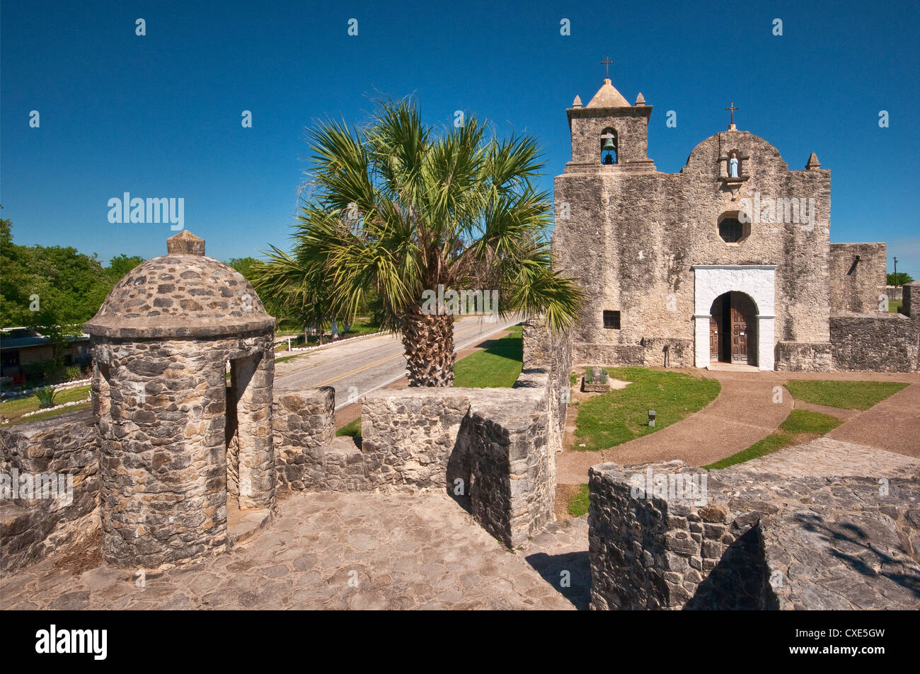 La Madonna di Loreto cappella a Presidio La Bahia, a fort nei pressi di missione Espiritu Santo, vicino Goliad State Park, Texas, Stati Uniti d'America Foto Stock