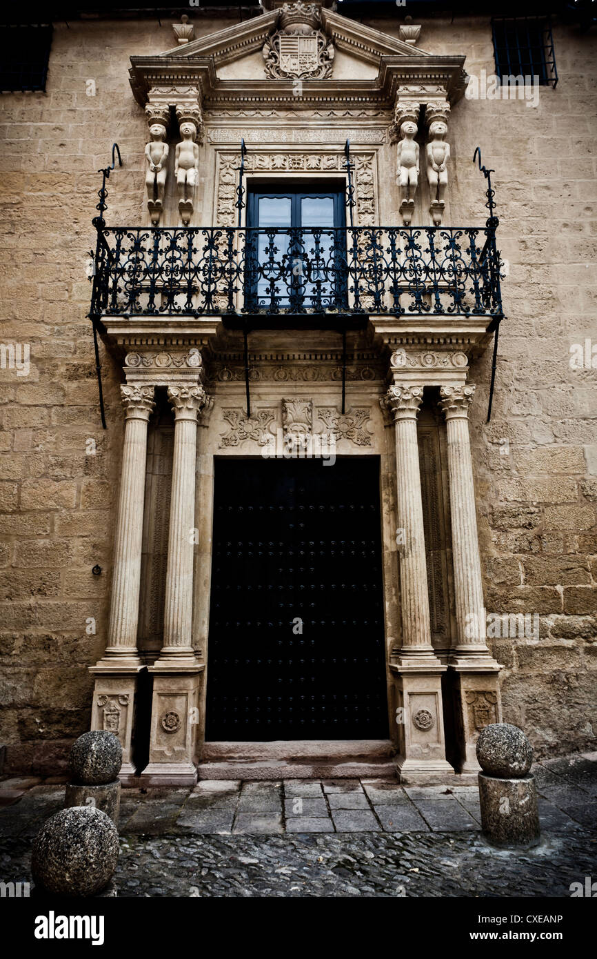 Elaborare porta, Ronda, Andalusia, Spagna, Europa Foto Stock