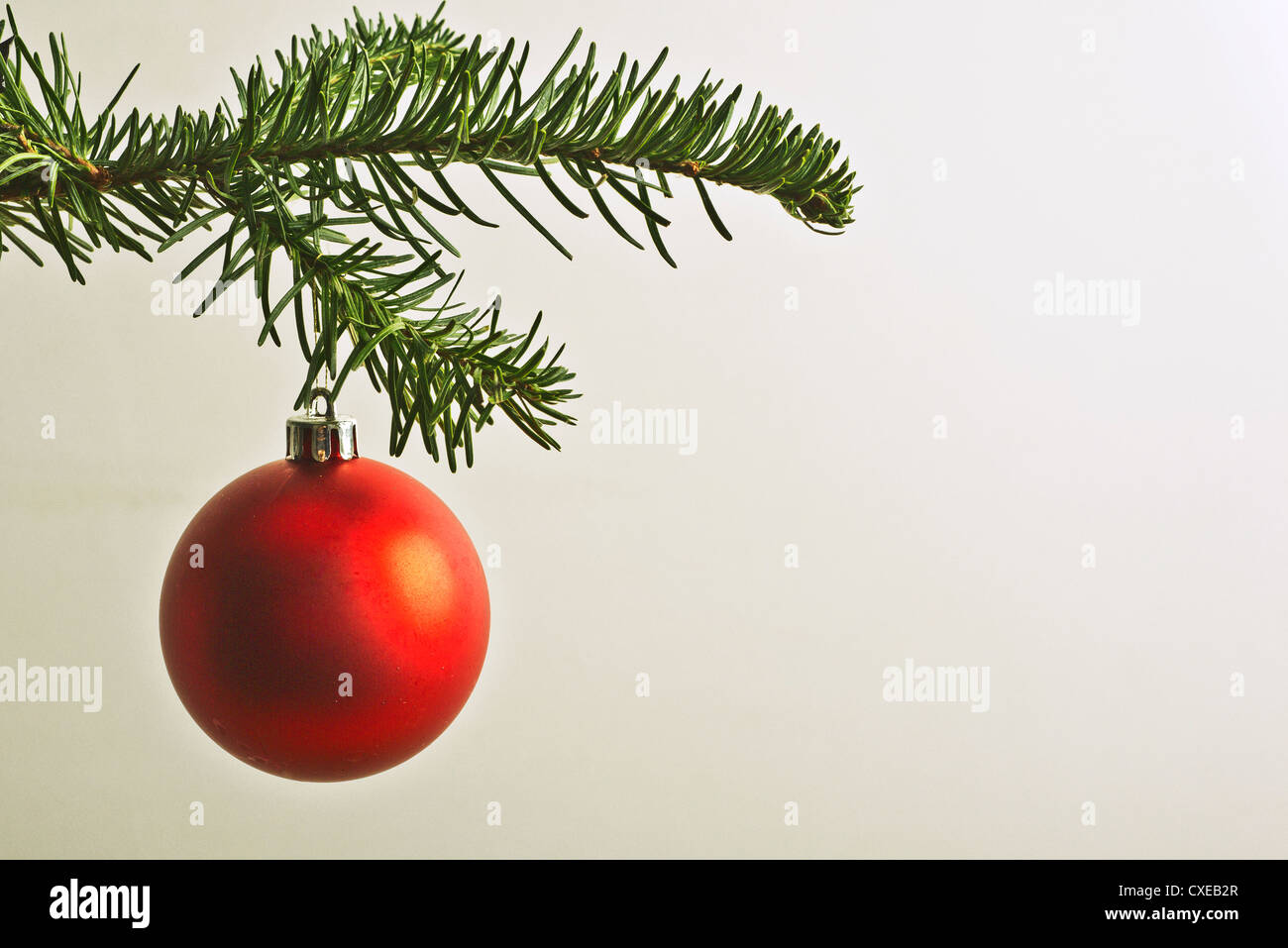 Rosso natale Pallina pendente da albero di Natale Foto Stock