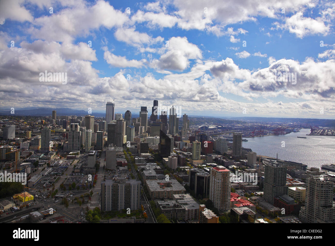 La magnifica città americana di Seattle Foto Stock