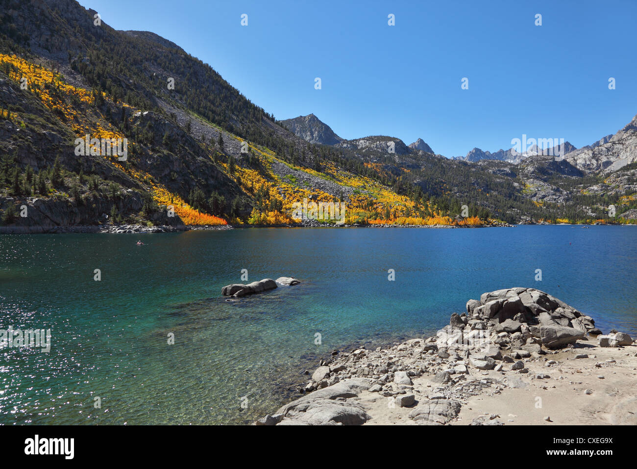 Le acque ricche di pesce. Foto Stock