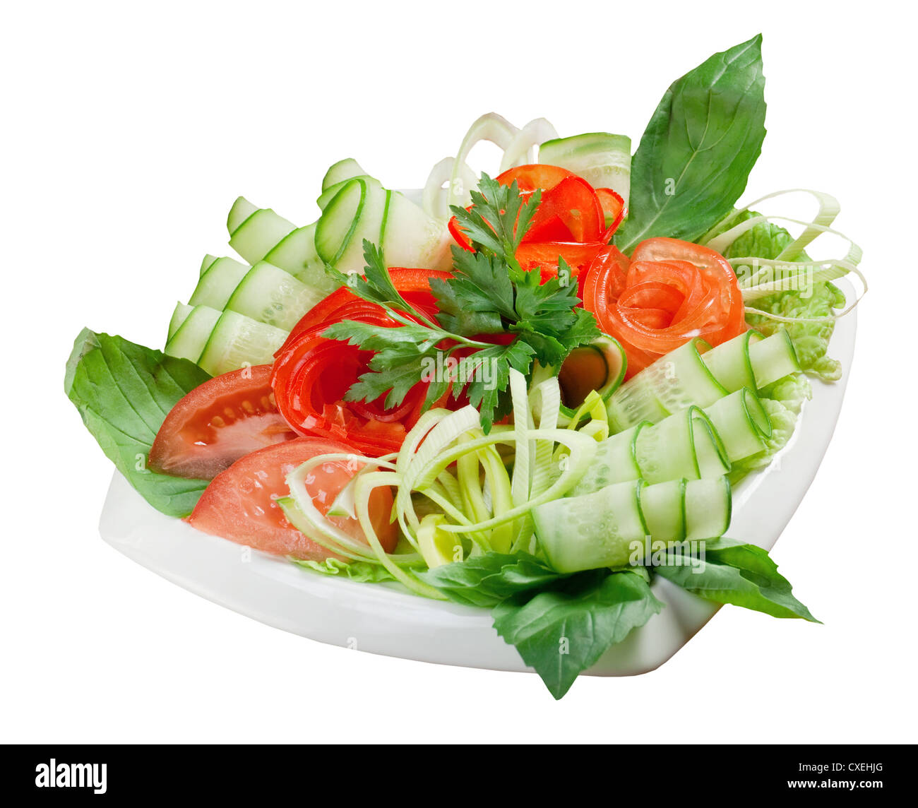 Disposizione di vegetali Foto Stock