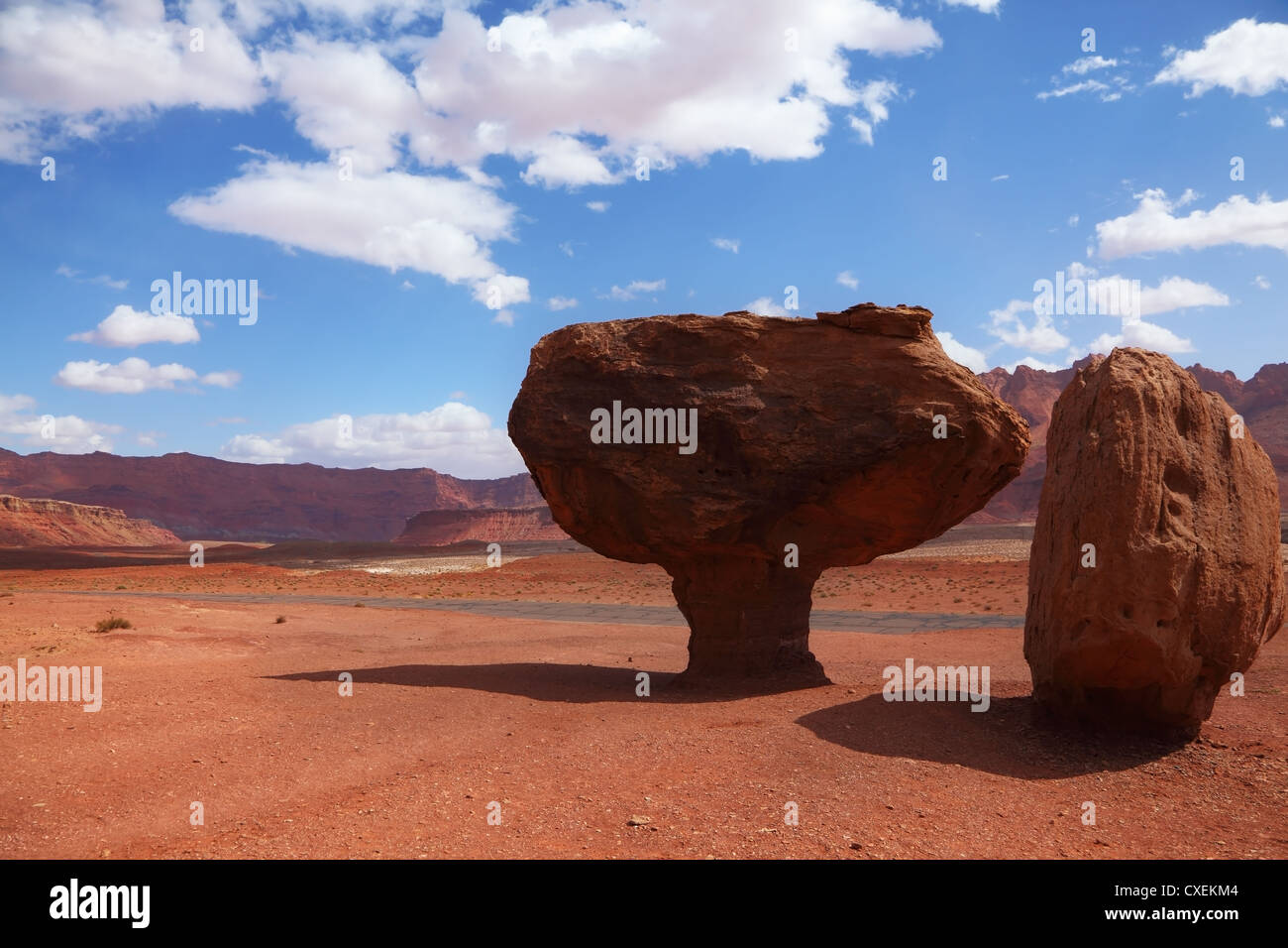 Il deserto di pietra da pietra arenaria rossa Foto Stock