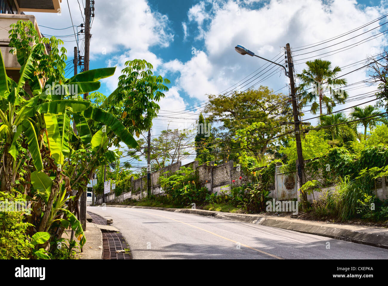 Strada di Krabi town Foto Stock