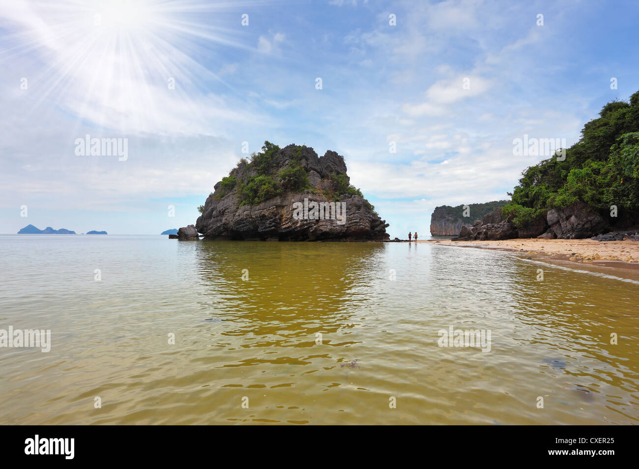 La piccola isola nel Golfo della Thailandia. Foto Stock
