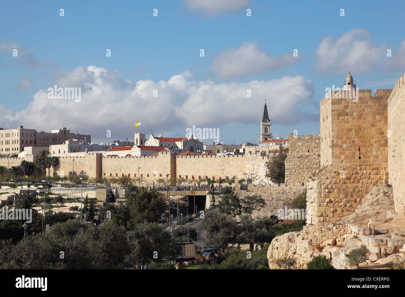 Una bella giornata di sole a Gerusalemme Foto Stock