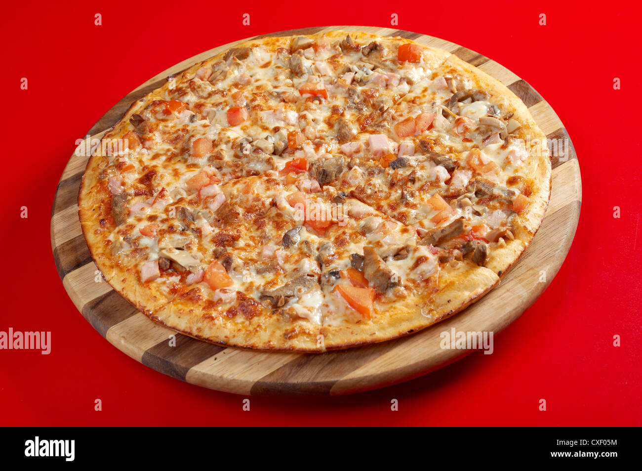 Pizza ordinata la linguetta Foto Stock