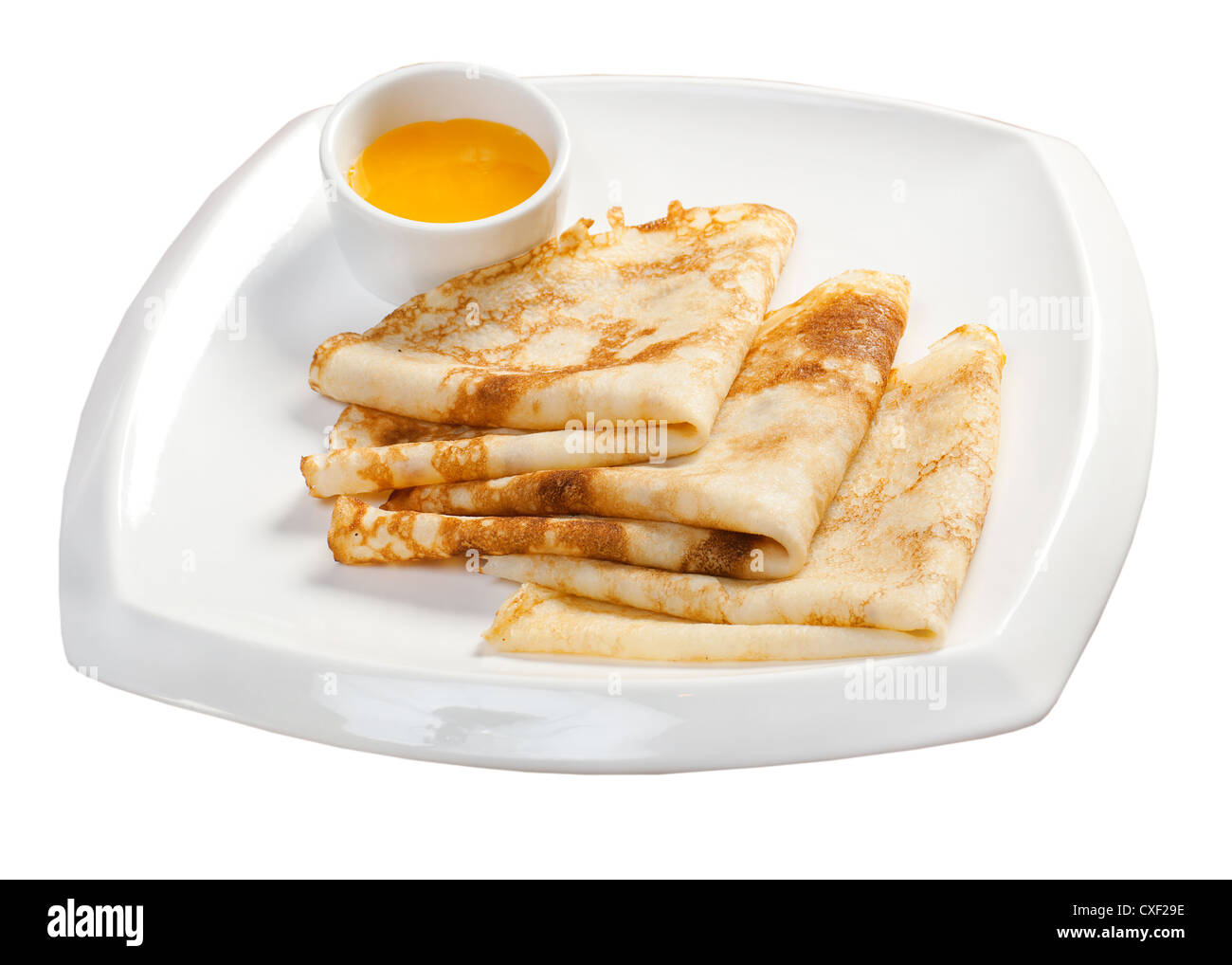 Frittelle sulla piastra Foto Stock