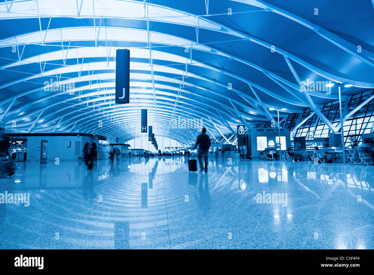 Passeggero in aeroporto Foto Stock