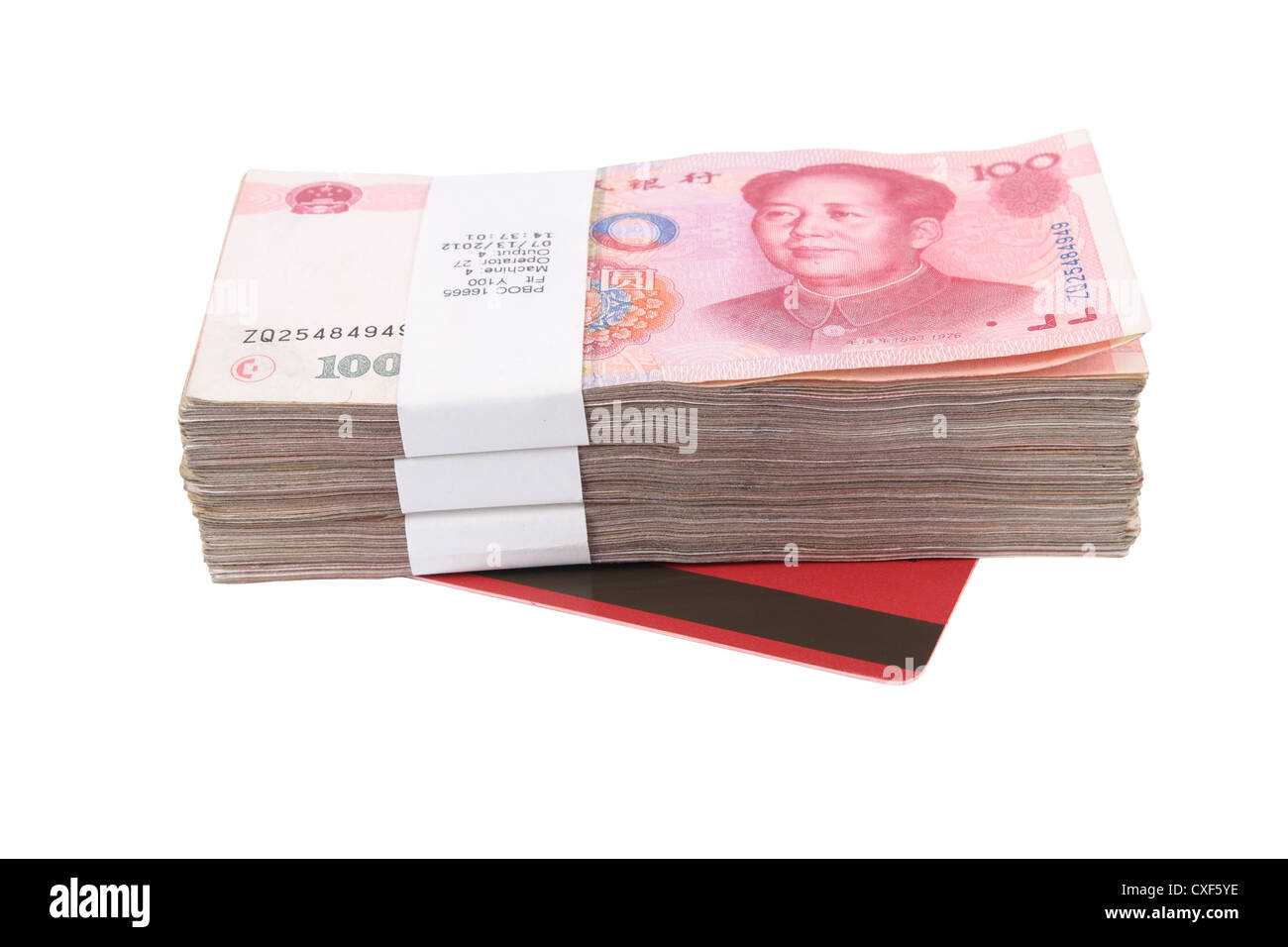 Yuan e libretto bancario Foto Stock