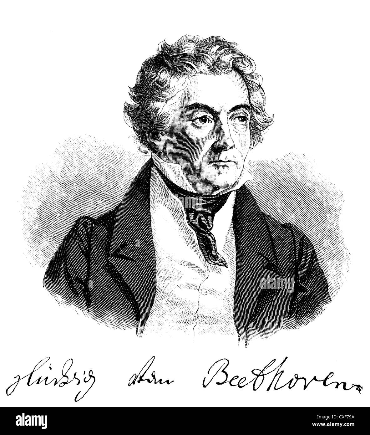 Ludwig van Beethoven, 1770 -1827, un compositore tedesco della prima Scuola Viennese Foto Stock