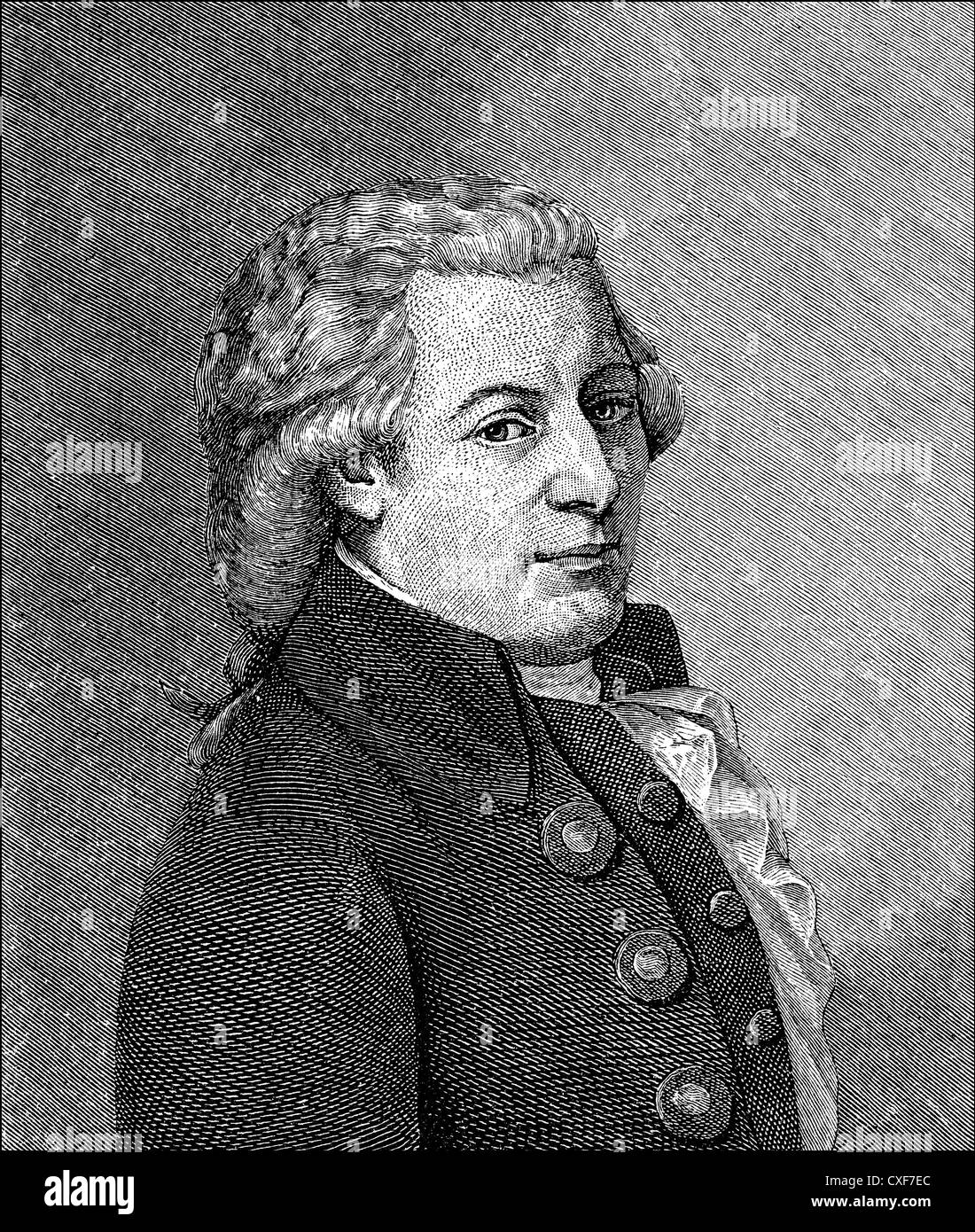 Wolfgang Amadeus Mozart, 1756 - 1791, un compositore della prima scuola viennese, Foto Stock