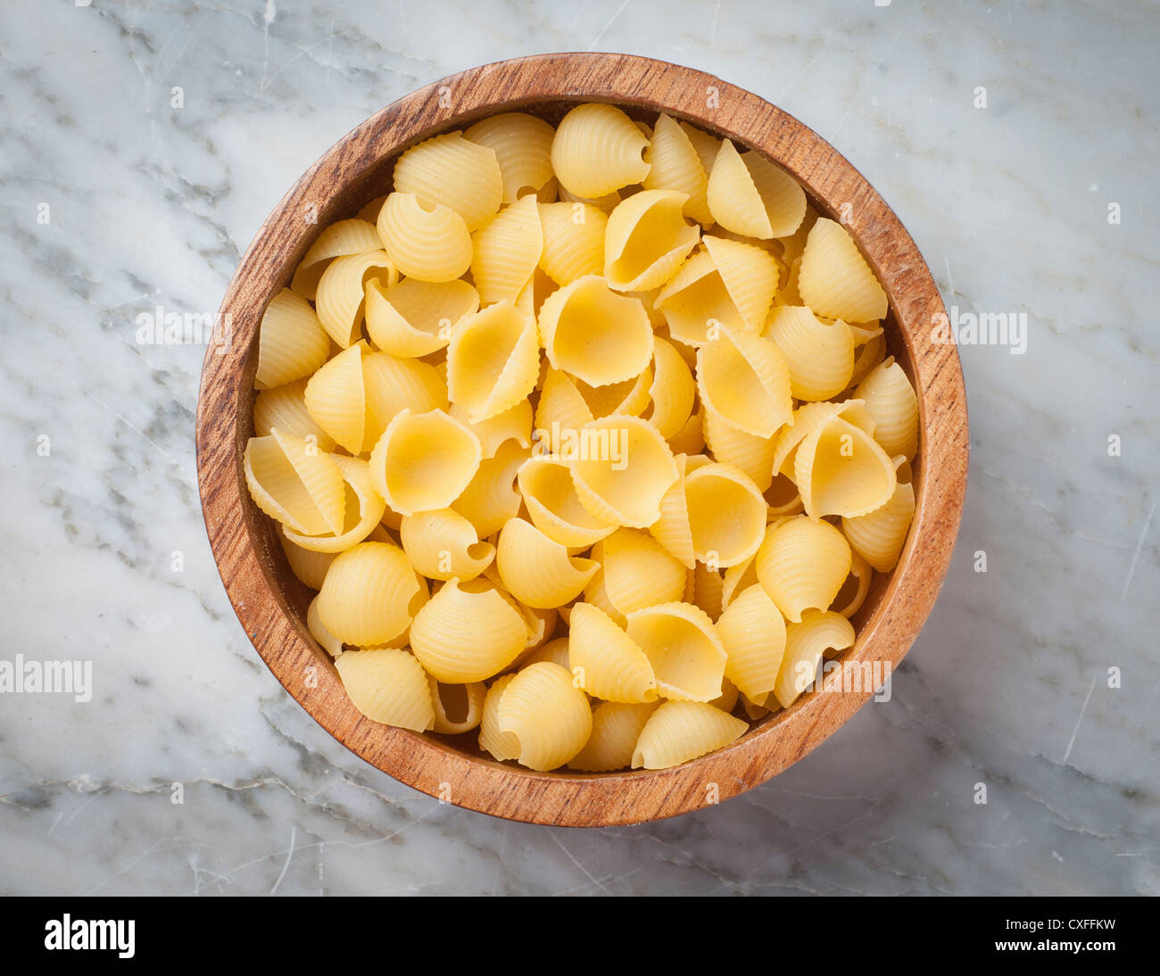 Mostra un tipo di pasta alimentare secca Foto Stock