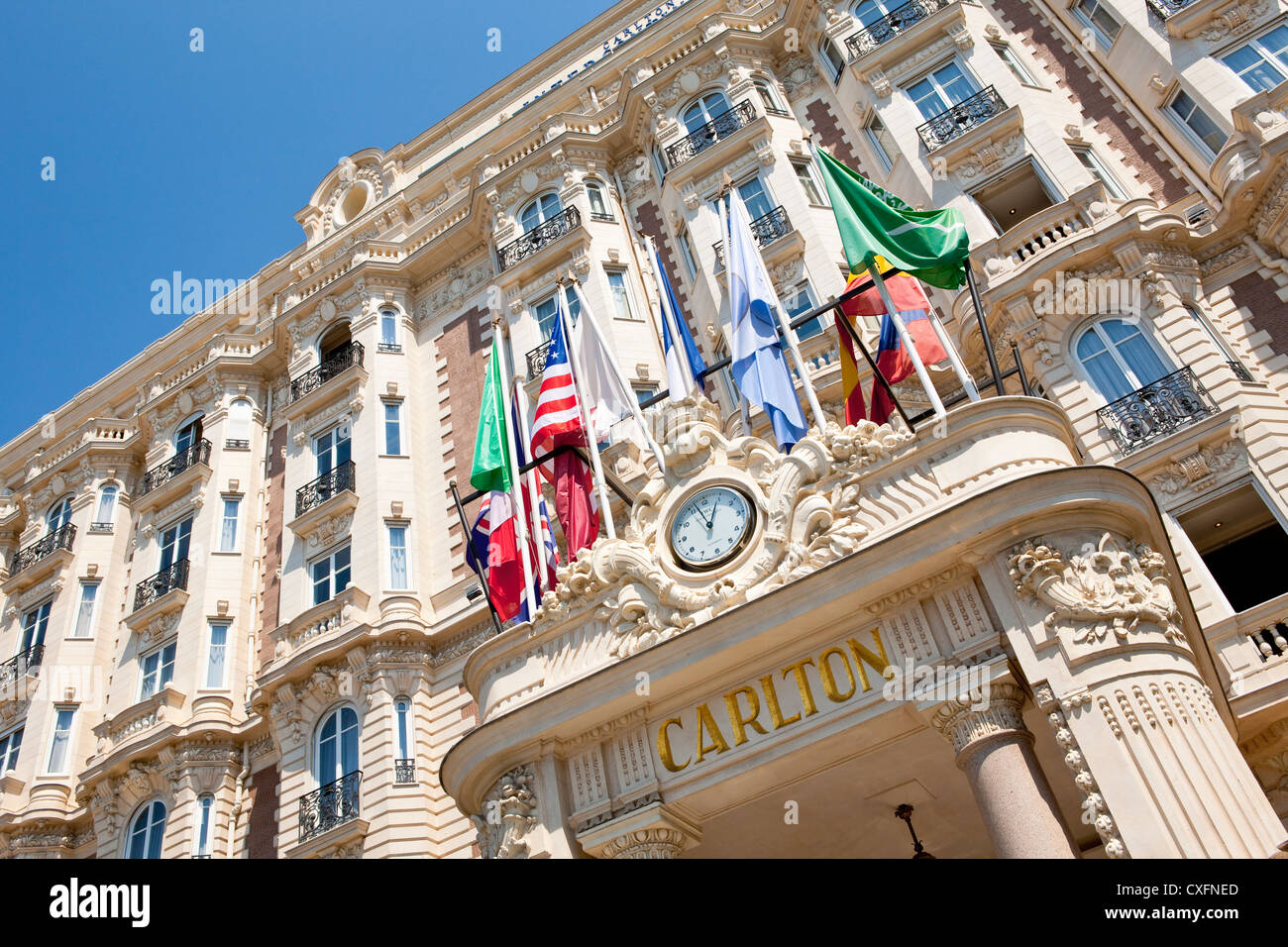 L' InterContinental Carlton Cannes situato a La Croisette di Cannes sulla  Costa Azzurra Foto stock - Alamy