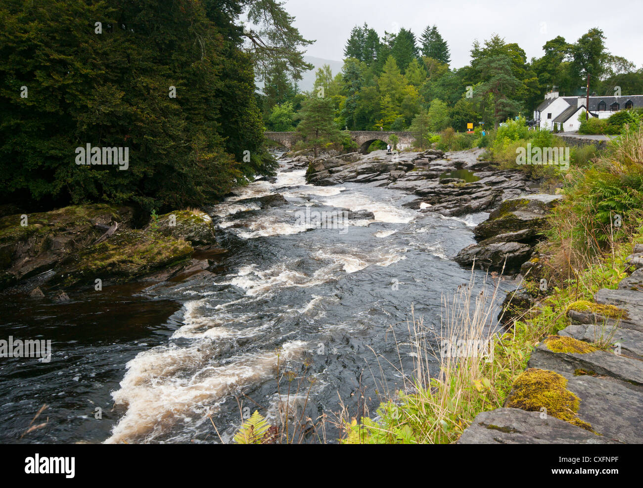 Le Cascate di Dochart Killin Stirling Foto Stock
