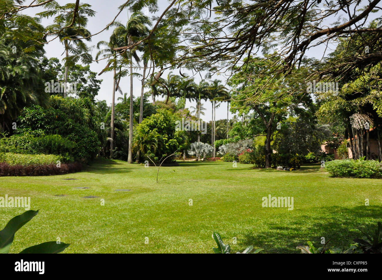 Il Royal Pavilion Hotel Barbados giardini tropicali Foto Stock