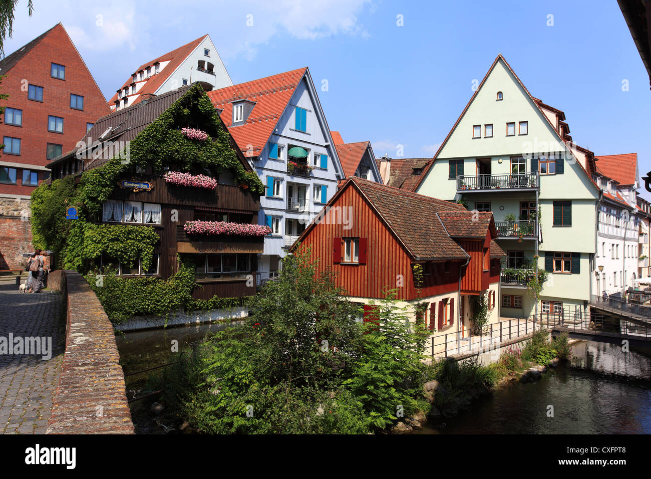 Ulm, Fischerviertel, Germania Foto Stock