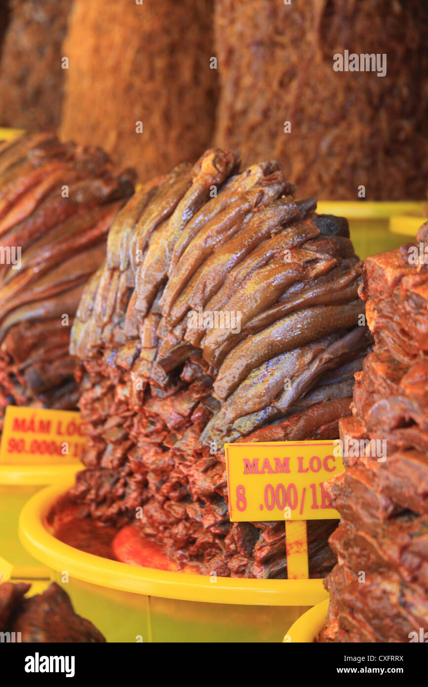 Mercato del pesce in Sa Dec, Vietnam Foto Stock