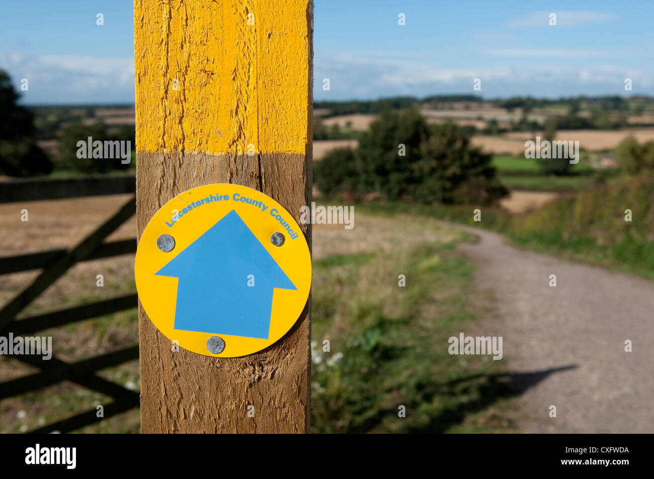 Bosworth Battlefield a piedi, Leicestershire, Regno Unito Foto Stock