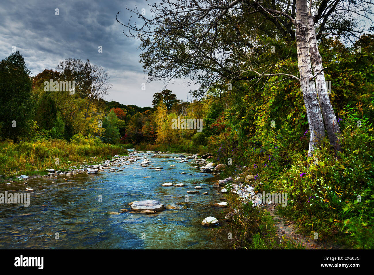 Si tratta di un paesaggio immagine presa in autunno. Foto Stock